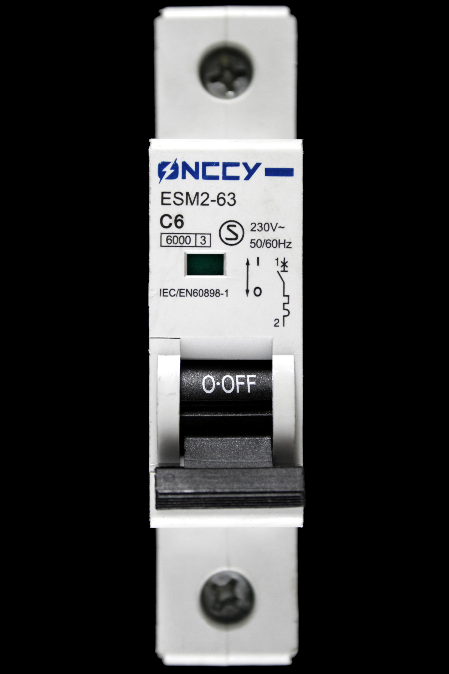 ONCCY 6 AMP CURVE C 6kA MCB CIRCUIT BREAKER ESM2-63