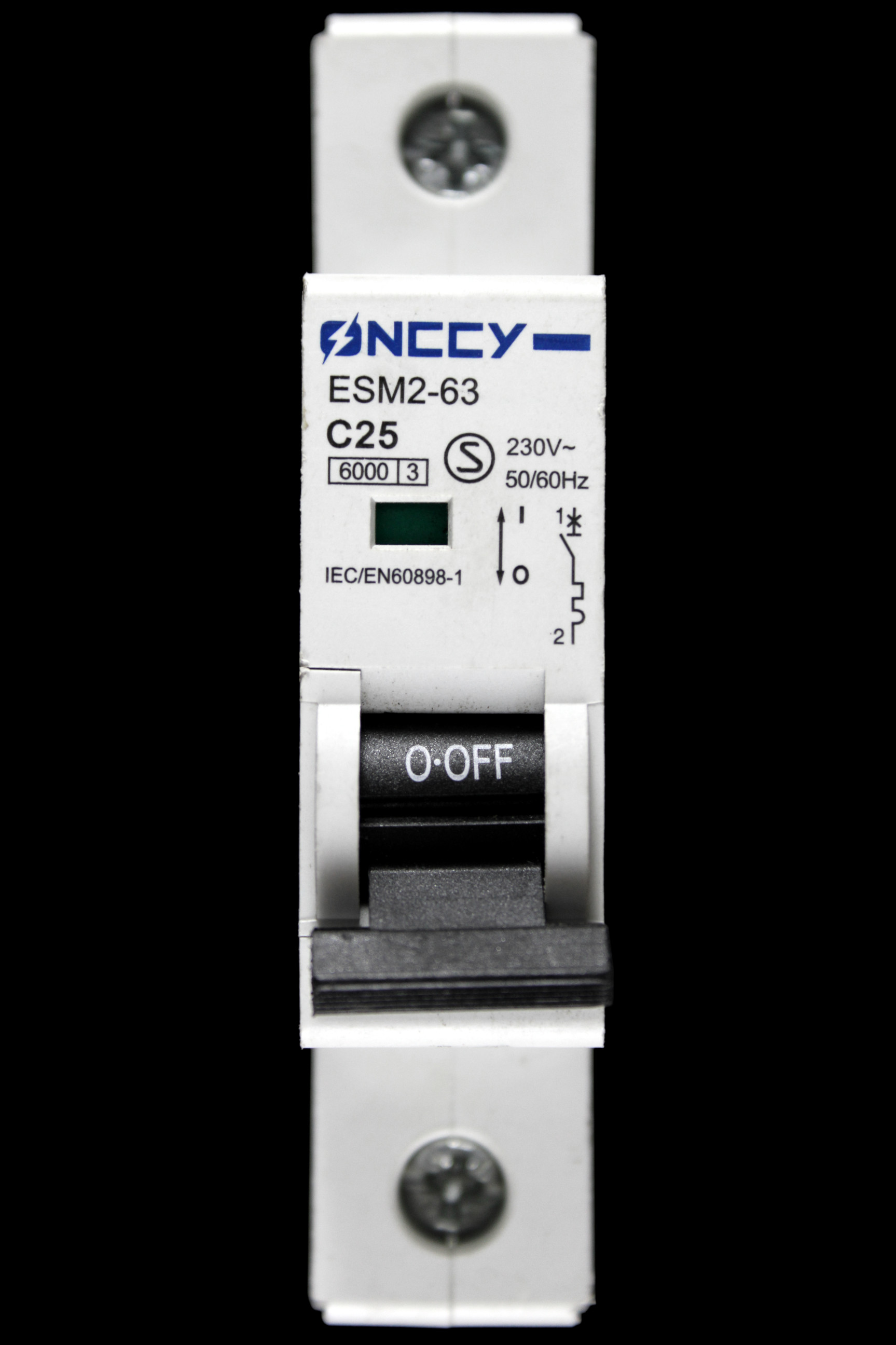 ONCCY 25 AMP CURVE C 6kA MCB CIRCUIT BREAKER ESM2-63