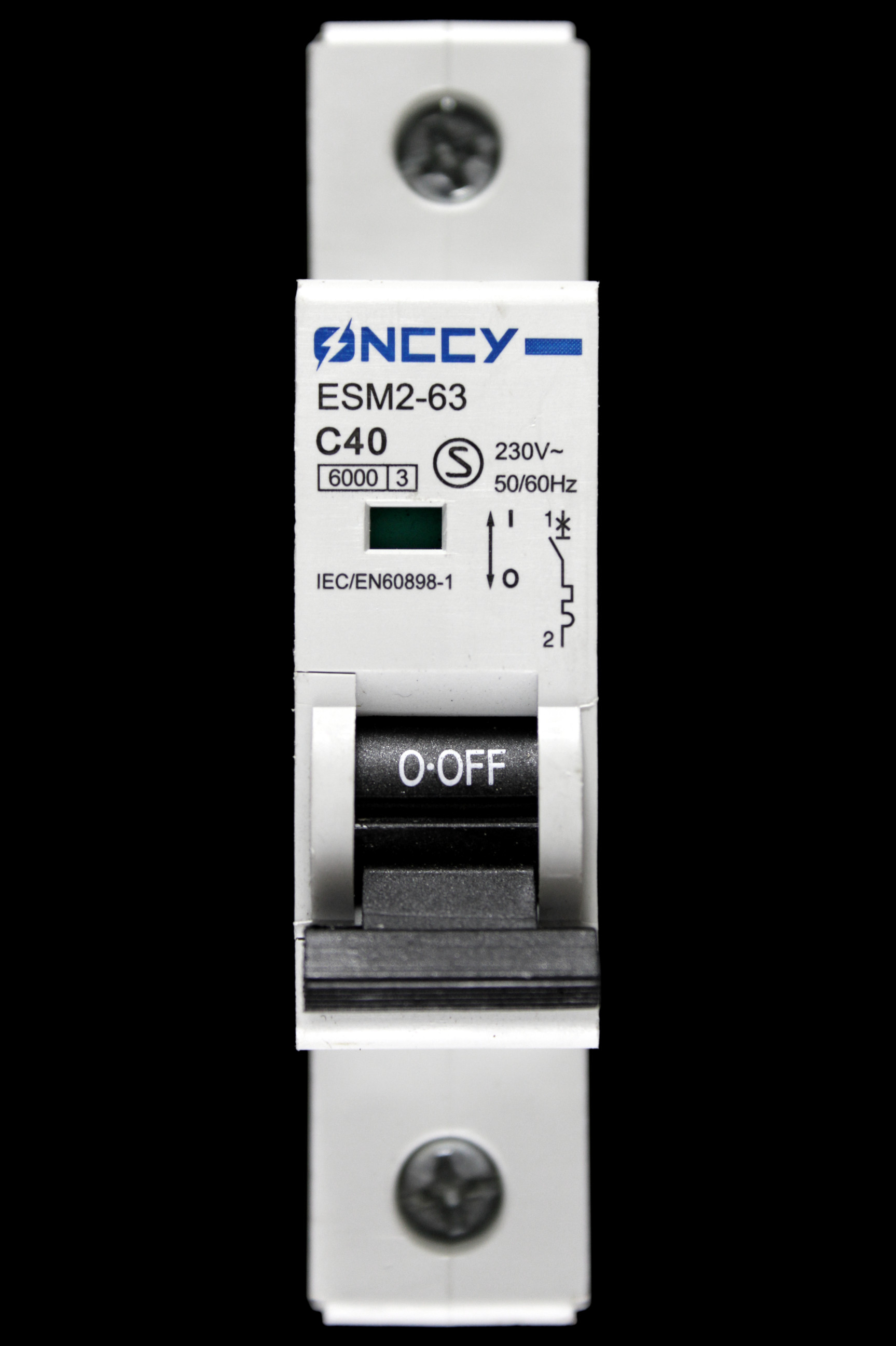 ONCCY 40 AMP CURVE C 6kA MCB CIRCUIT BREAKER ESM2-63