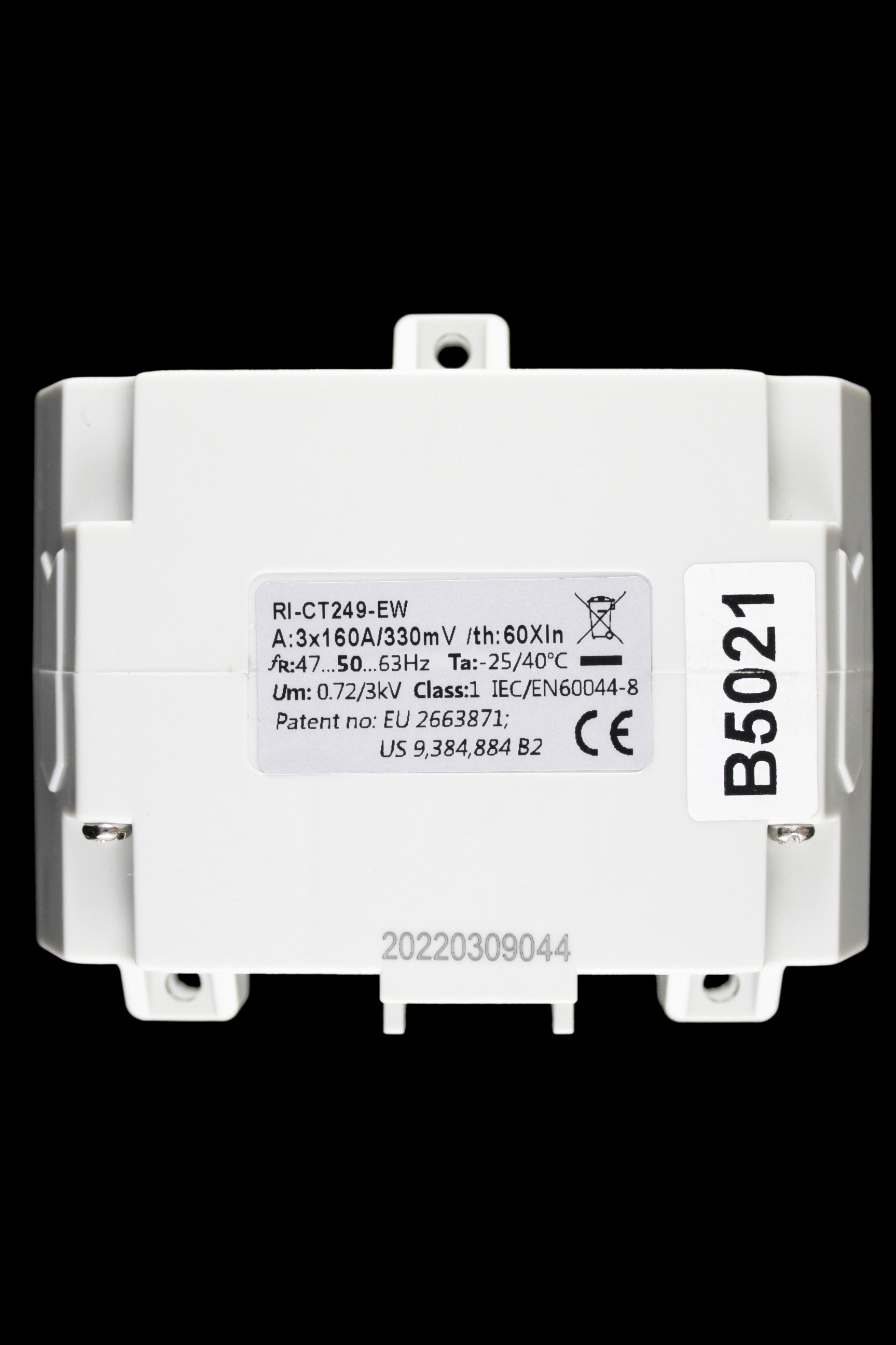 RAYLEIGH 160 AMP 330mV THREE PHASE CURRENT TRANSFORMER RI-CT249-EW