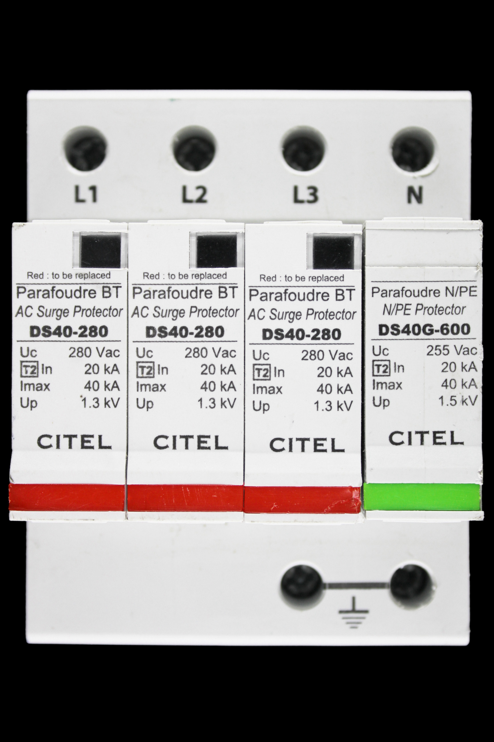 CITEL TYPE 2 AC SURGE PROTECTOR TRIPLE POLE & NEUTRAL DS44S-280/G