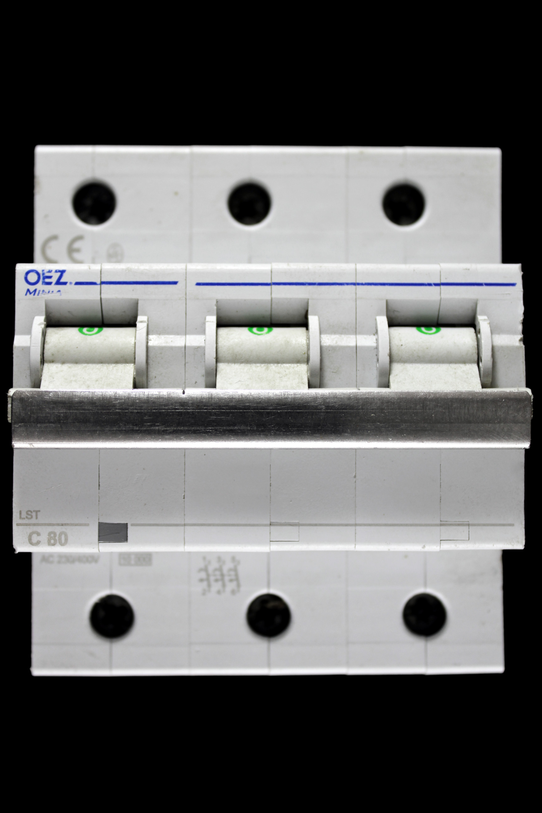 OEZ C 80 MCB TRIPLE POLE 10kA CIRCUIT BREAKER LST MINIA