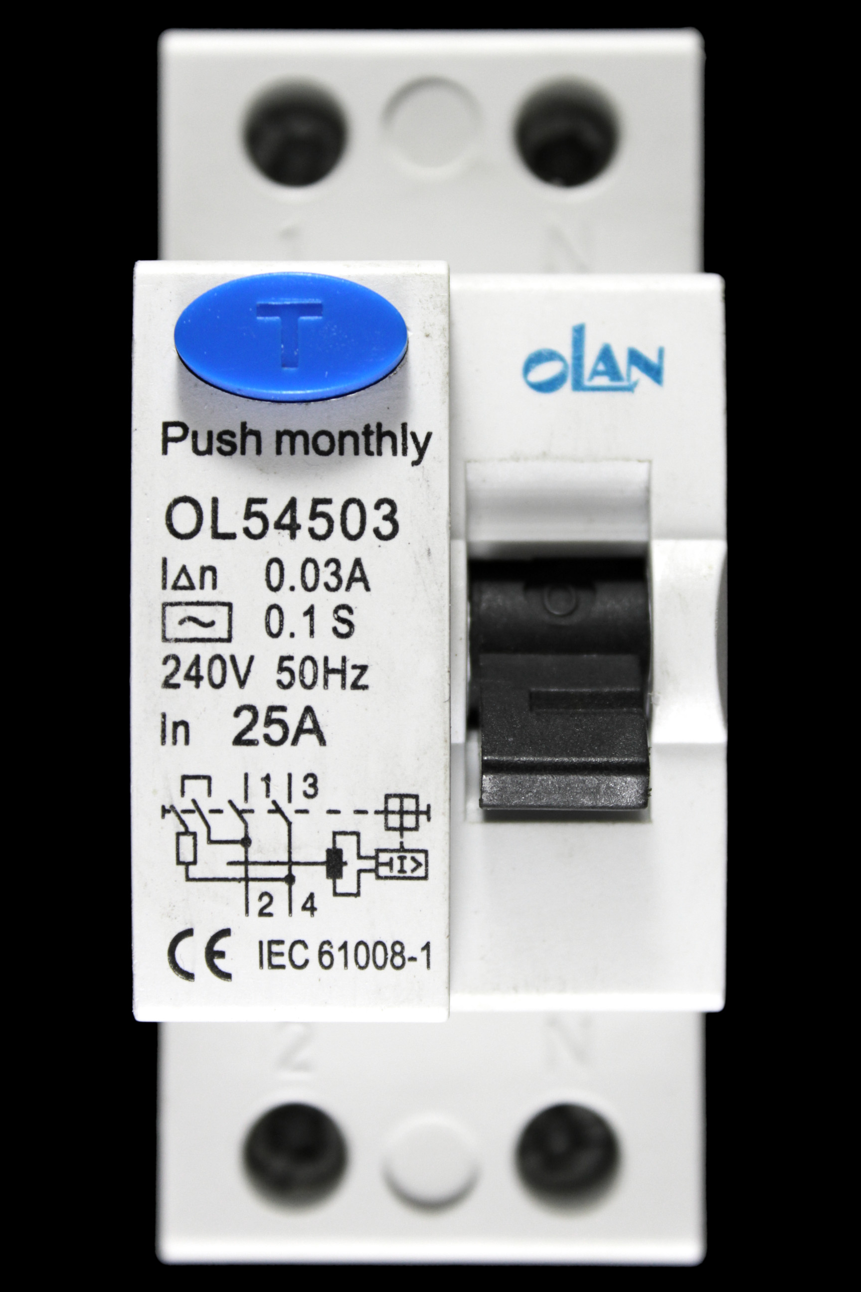 OLAN 25 RCD DOUBLE POLE 30mA TYPE AC OL54503