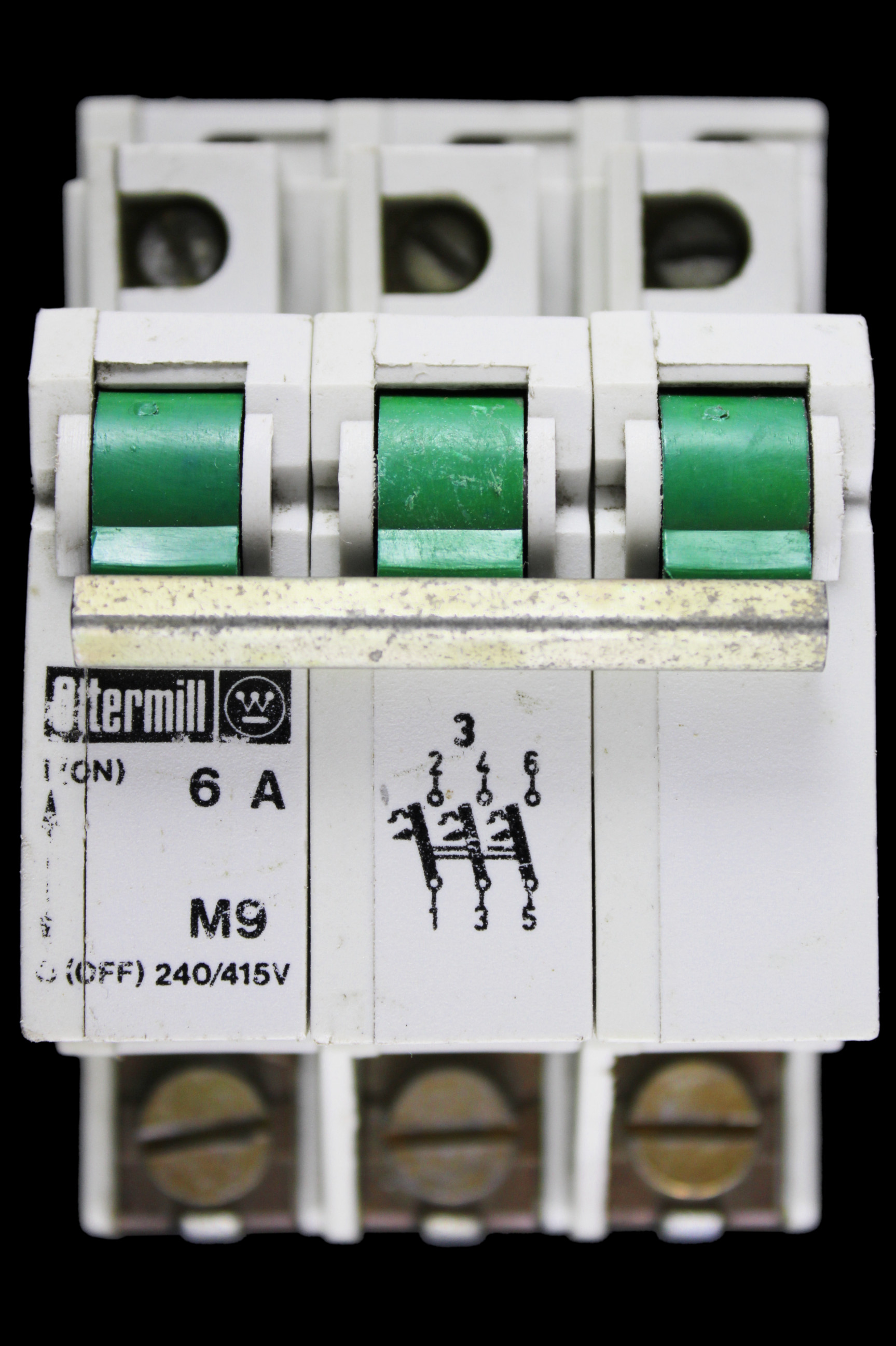 OTTERMILL 6 AMP M9 TRIPLE POLE MCB CIRCUIT BREAKER SYSTEM T G63P