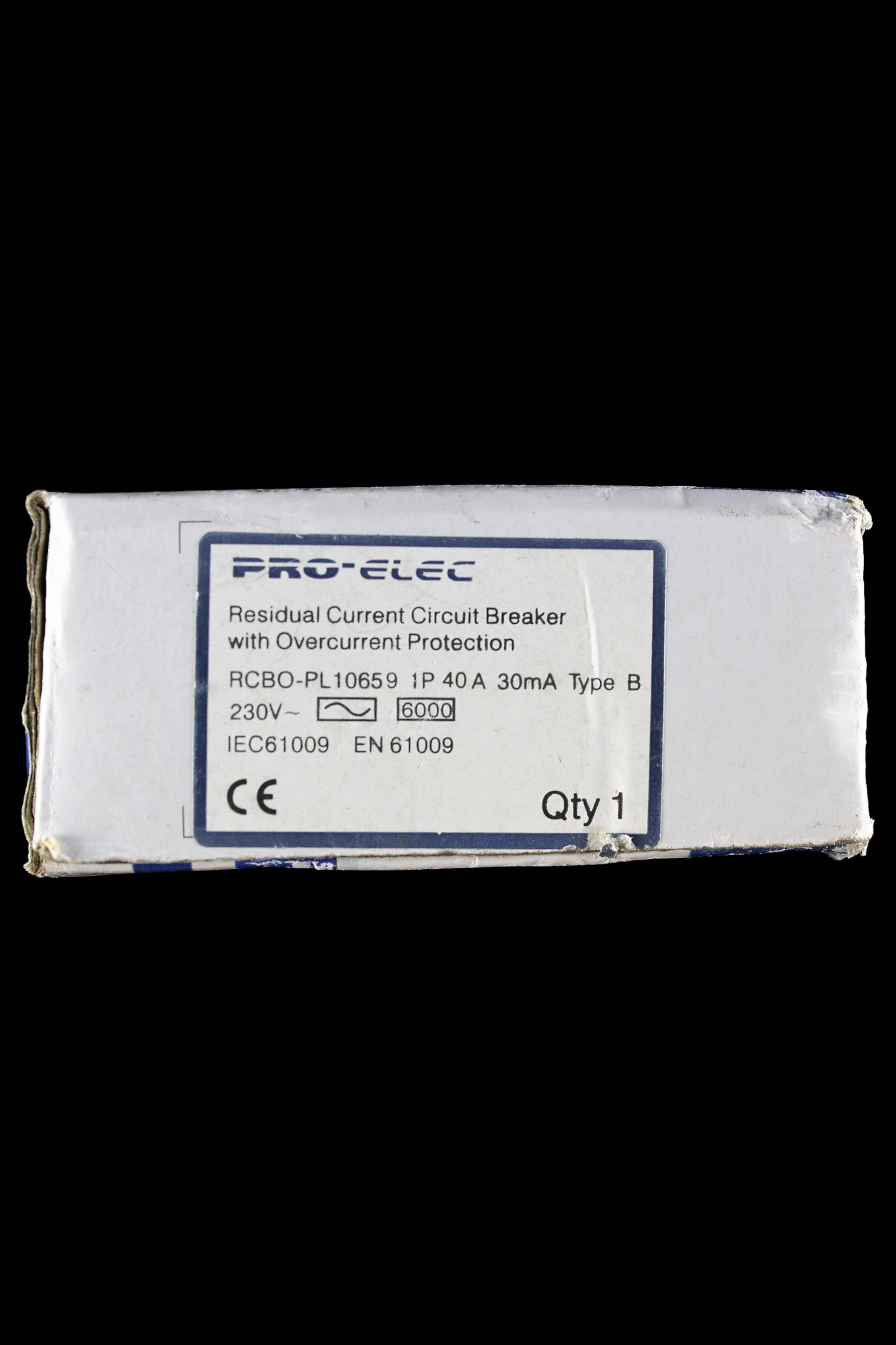 PRO-ELEC 40 AMP CURVE B 6kA 30mA RCBO TYPE AC PL10659