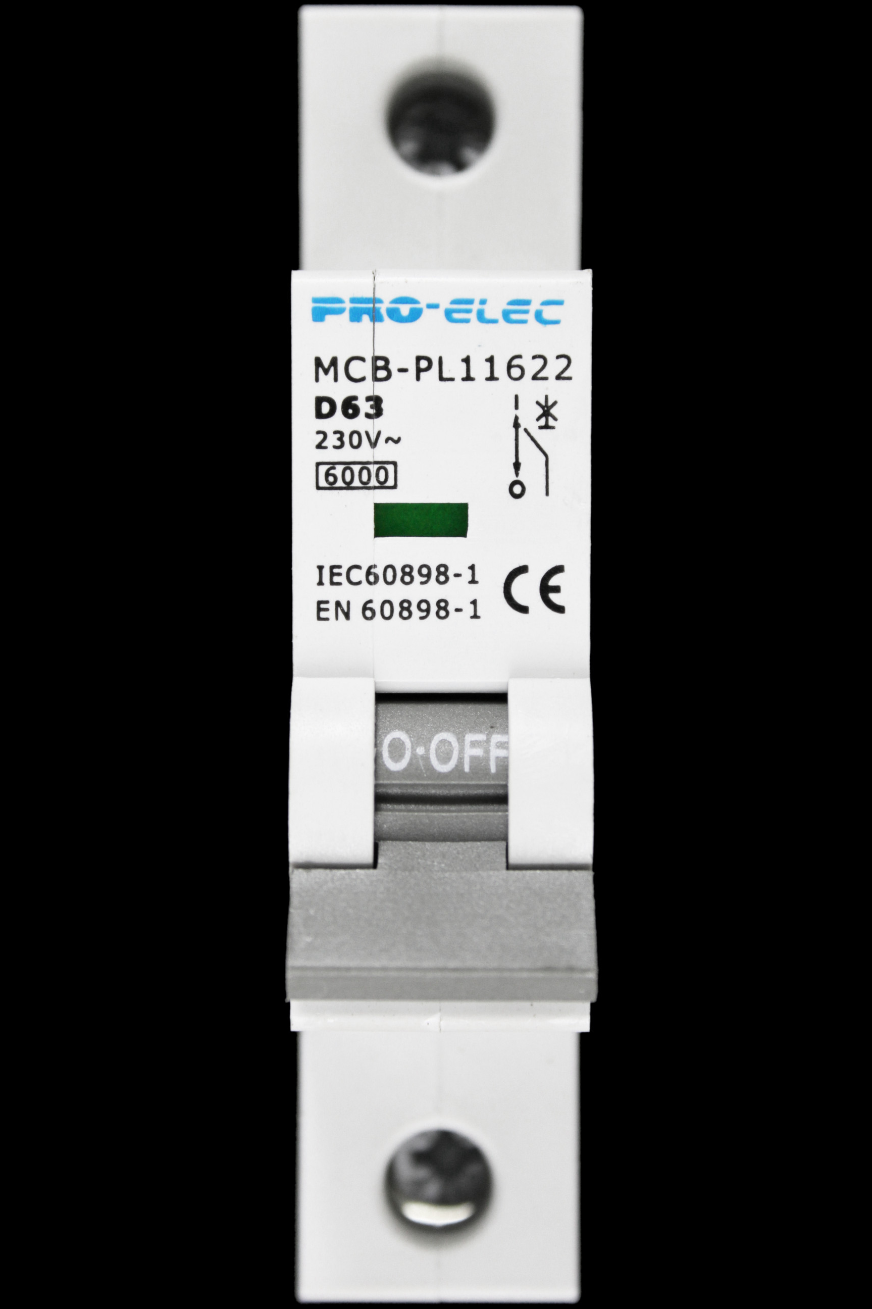 PRO-ELEC 63 AMP CURVE D 6kA MCB CIRCUIT BREAKER PL11622