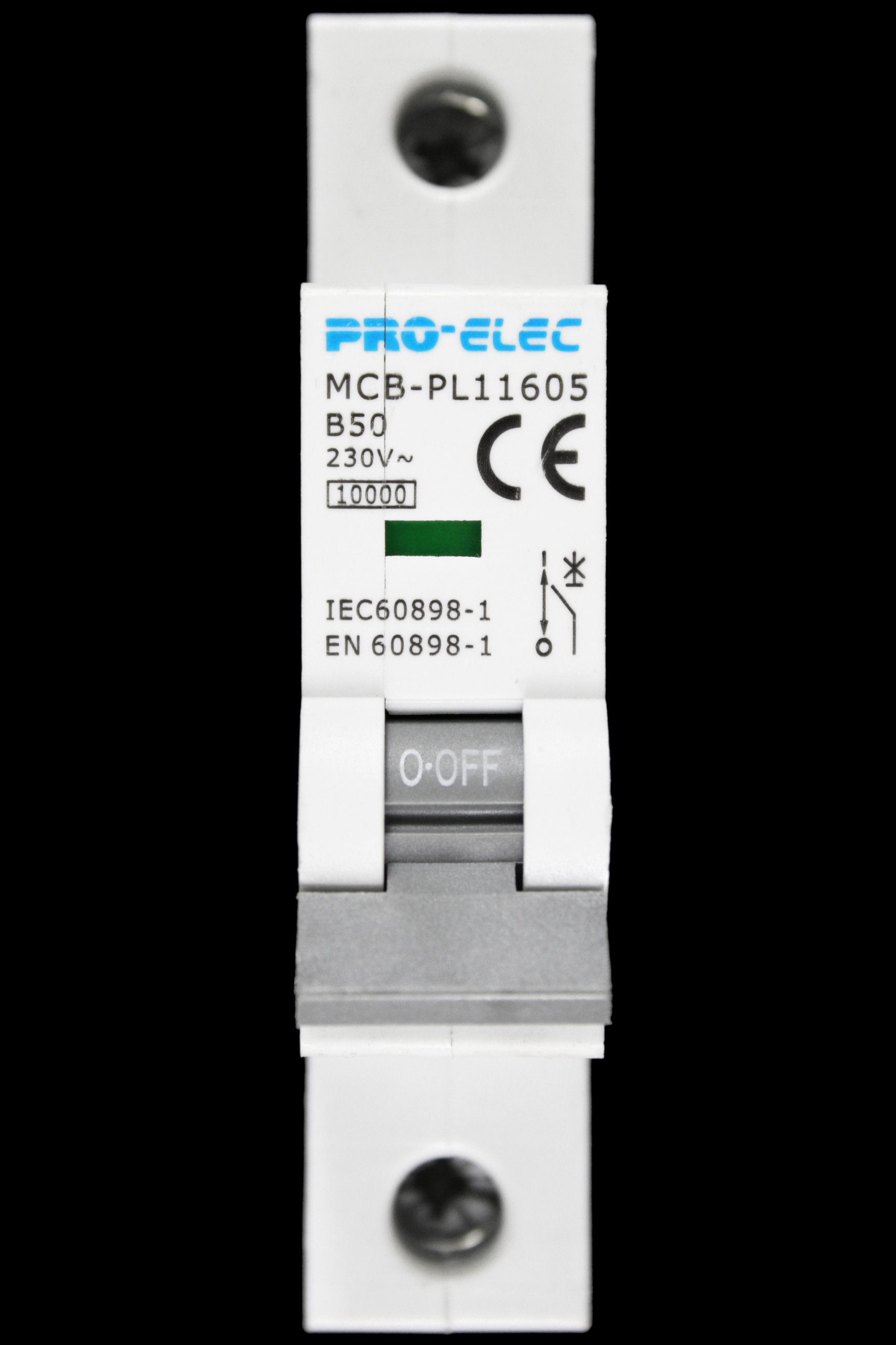 PRO-ELEC 50 AMP CURVE B 10kA MCB CIRCUIT BREAKER PL11605