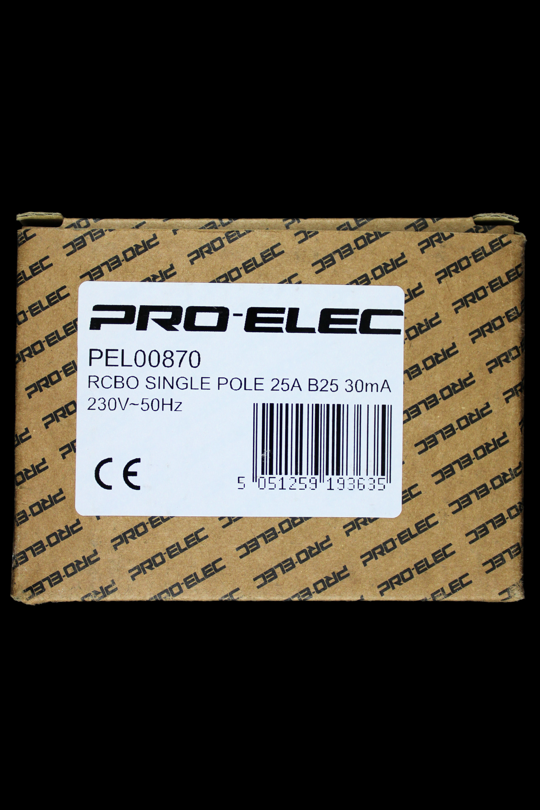 PRO-ELEC 25 AMP CURVE B 6kA 30mA RCBO TYPE AC PEL00870