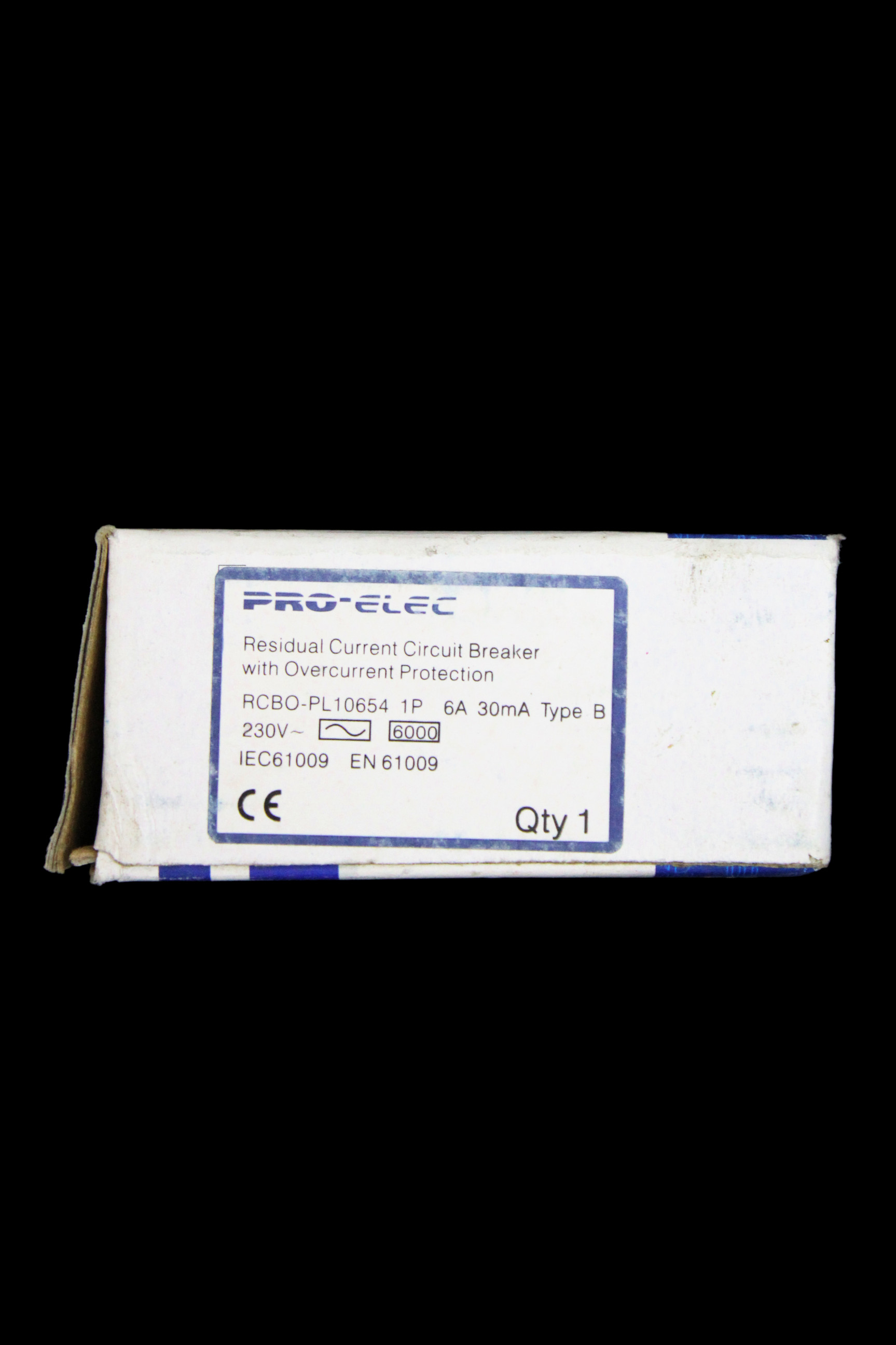 PRO-ELEC 6 AMP CURVE B 6kA 30mA RCBO TYPE AC PL10654