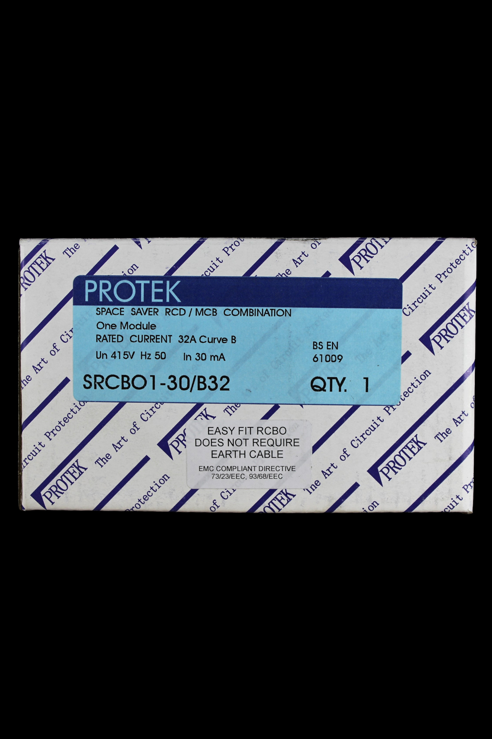 PROTEK 32 AMP CURVE B 10kA 30mA RCBO TYPE AC SRCBO1-30/B32