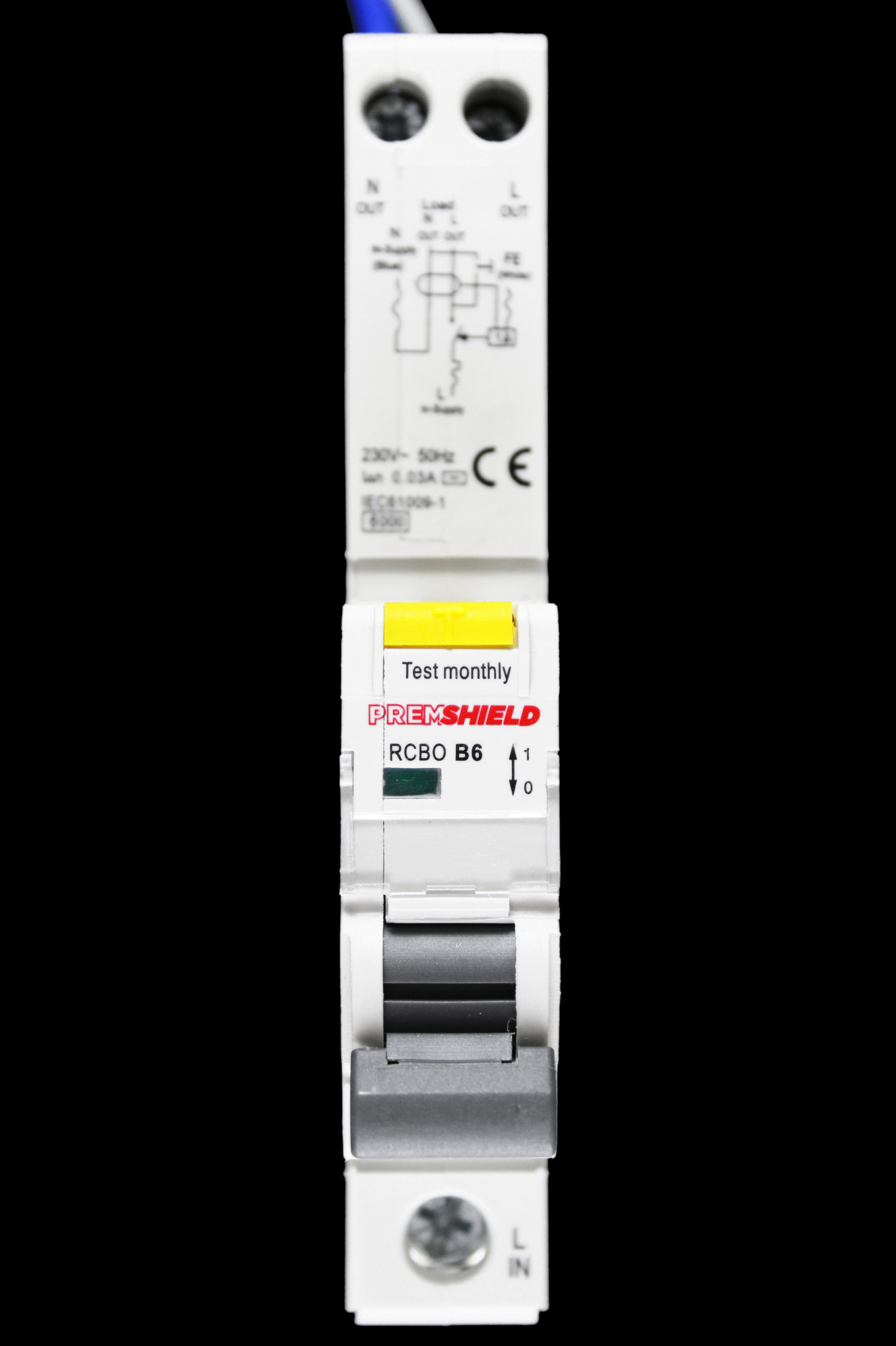 PREMSHIELD 6 AMP CURVE B 6kA 30mA RCBO TYPE AC PS106BRCBO