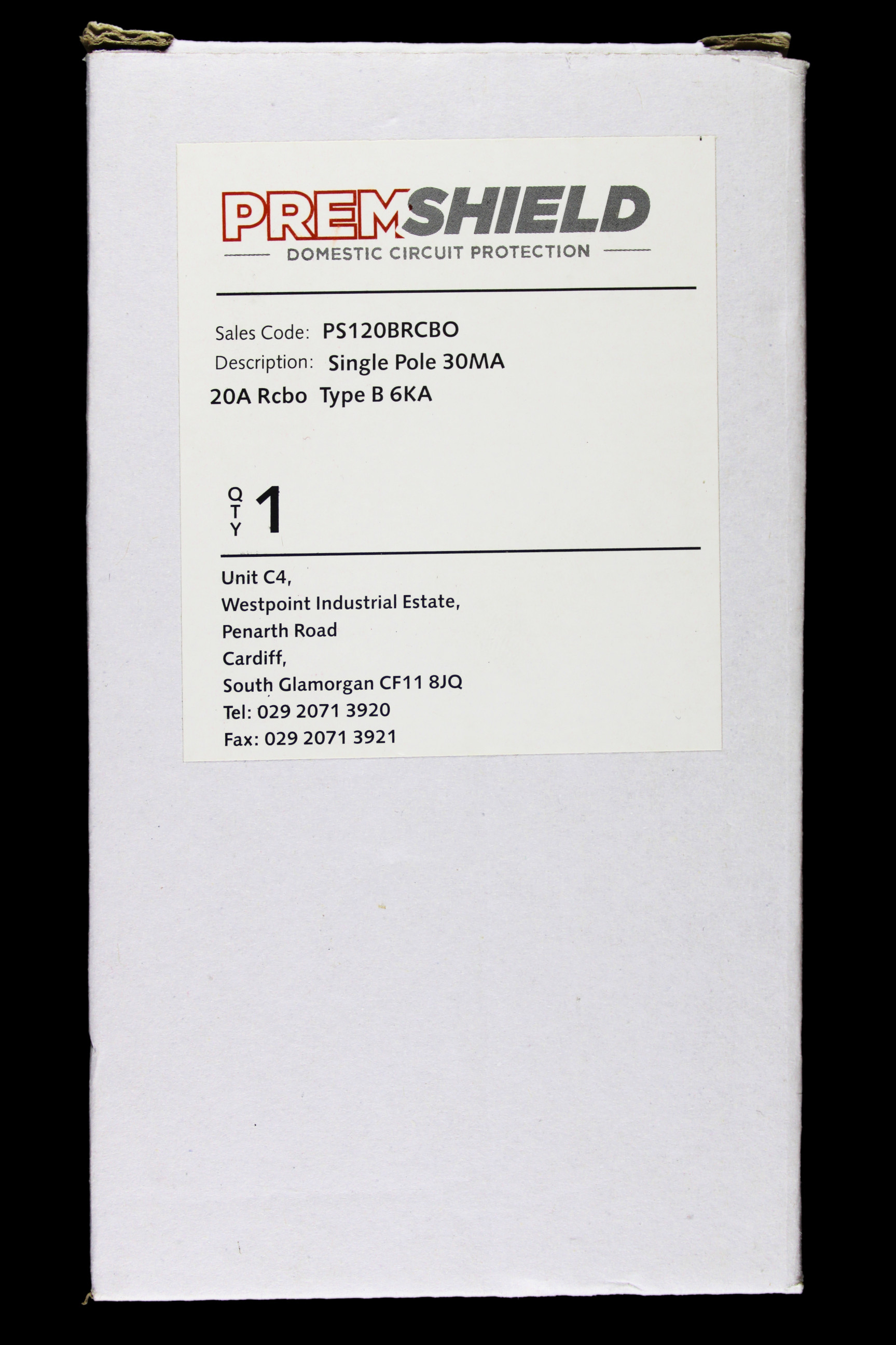 PREMSHIELD 20 AMP CURVE B 6kA 30mA RCBO TYPE AC PS120BRCBO