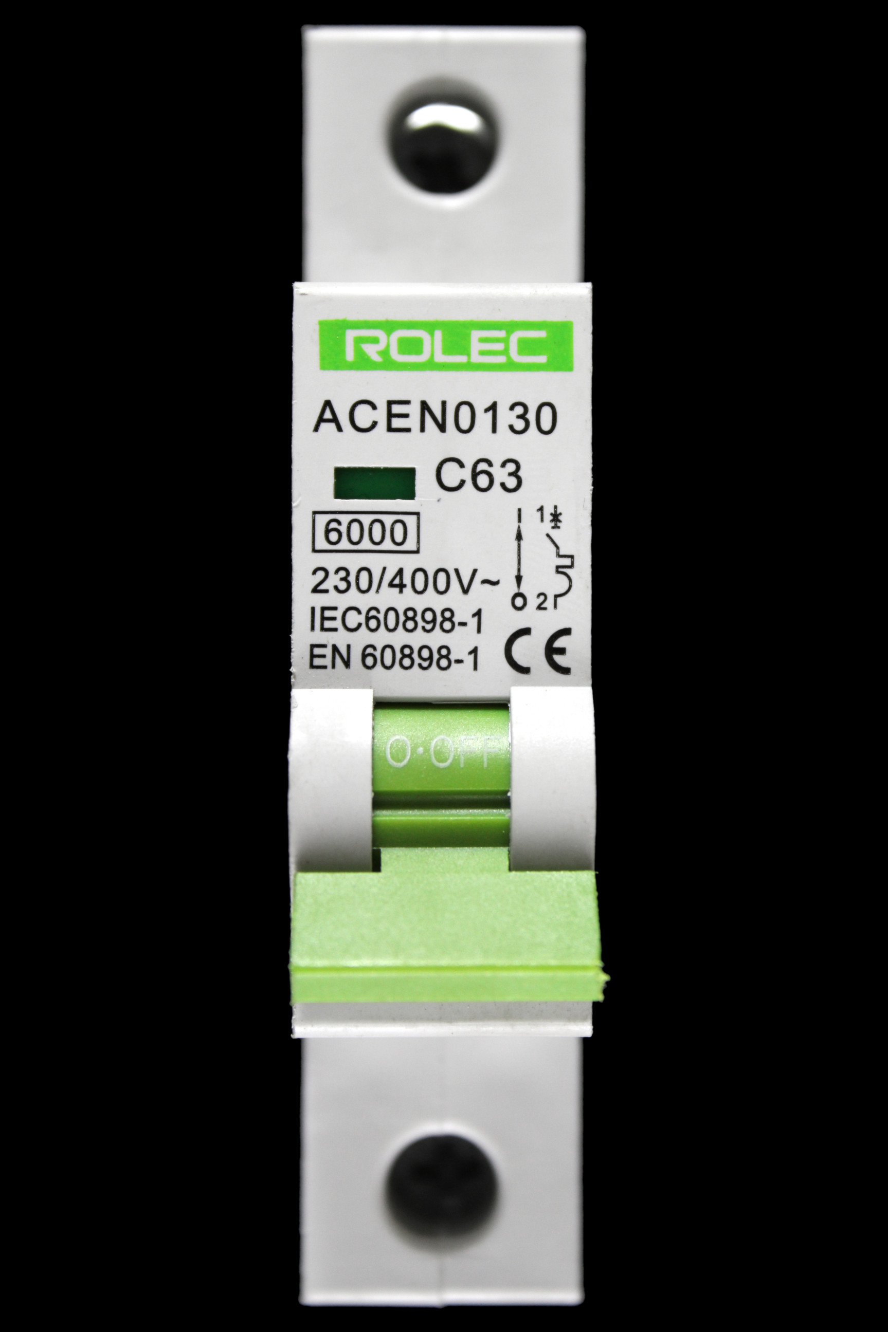 ROLEC 63 AMP CURVE C 6kA MCB CIRCUIT BREAKER ACEN0130