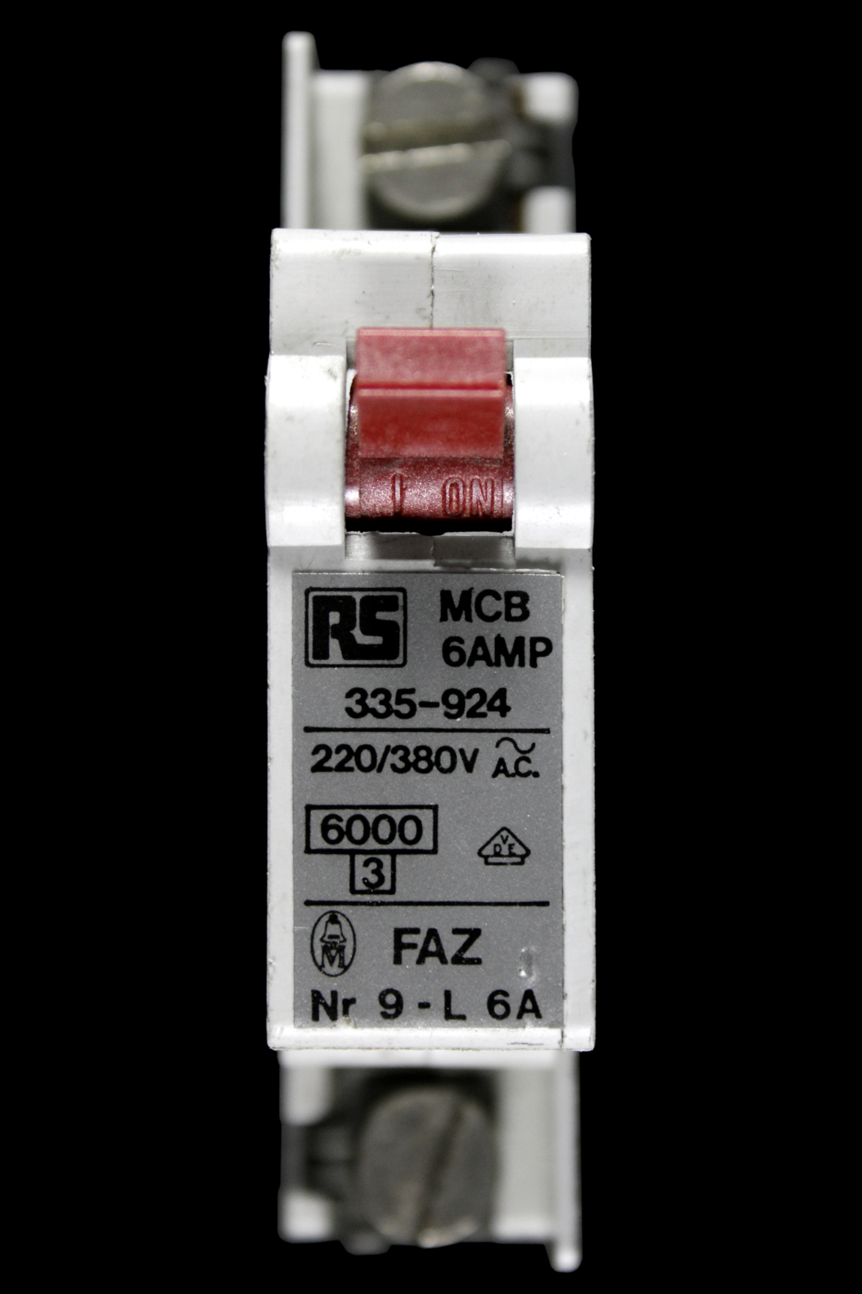 RS 6 AMP 6kA MCB CIRCUIT BREAKER FAZ NR9-L6A 335 924