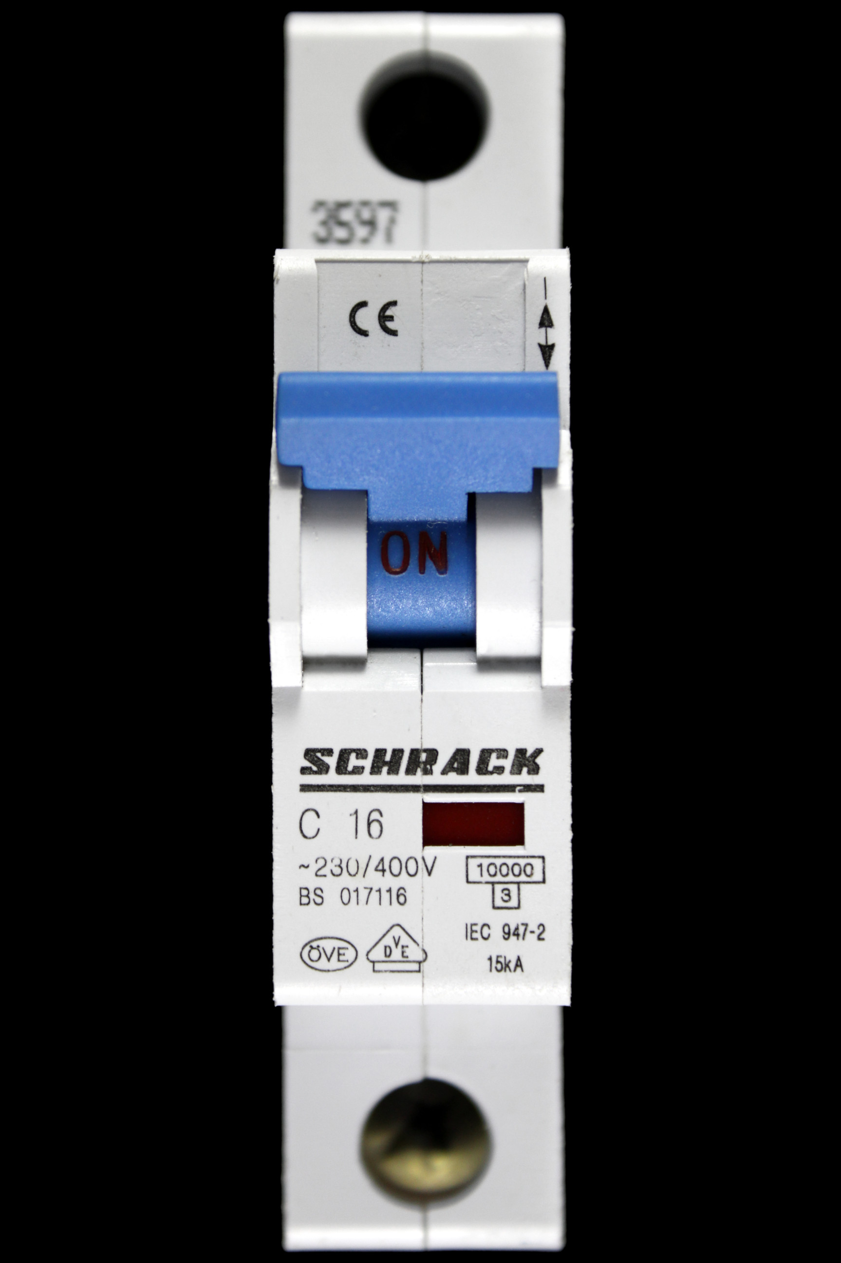 SCHRACK 16 AMP CURVE C 10kA MCB CIRCUIT BREAKER BS 017116