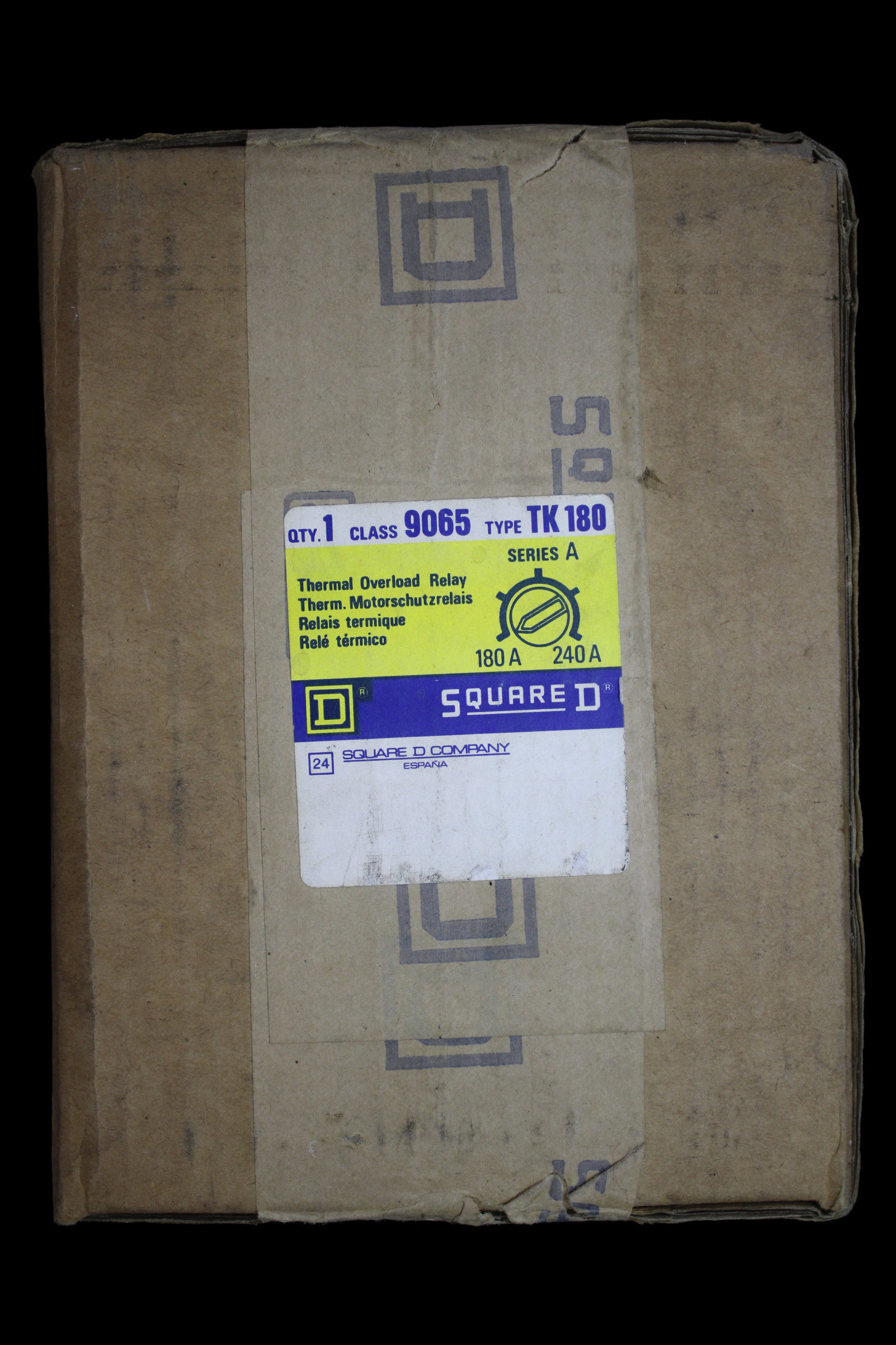 SQUARE D 180 - 240 AMP TRIPLE POLE THERMAL OVERLOAD RELAY 9065 TK180
