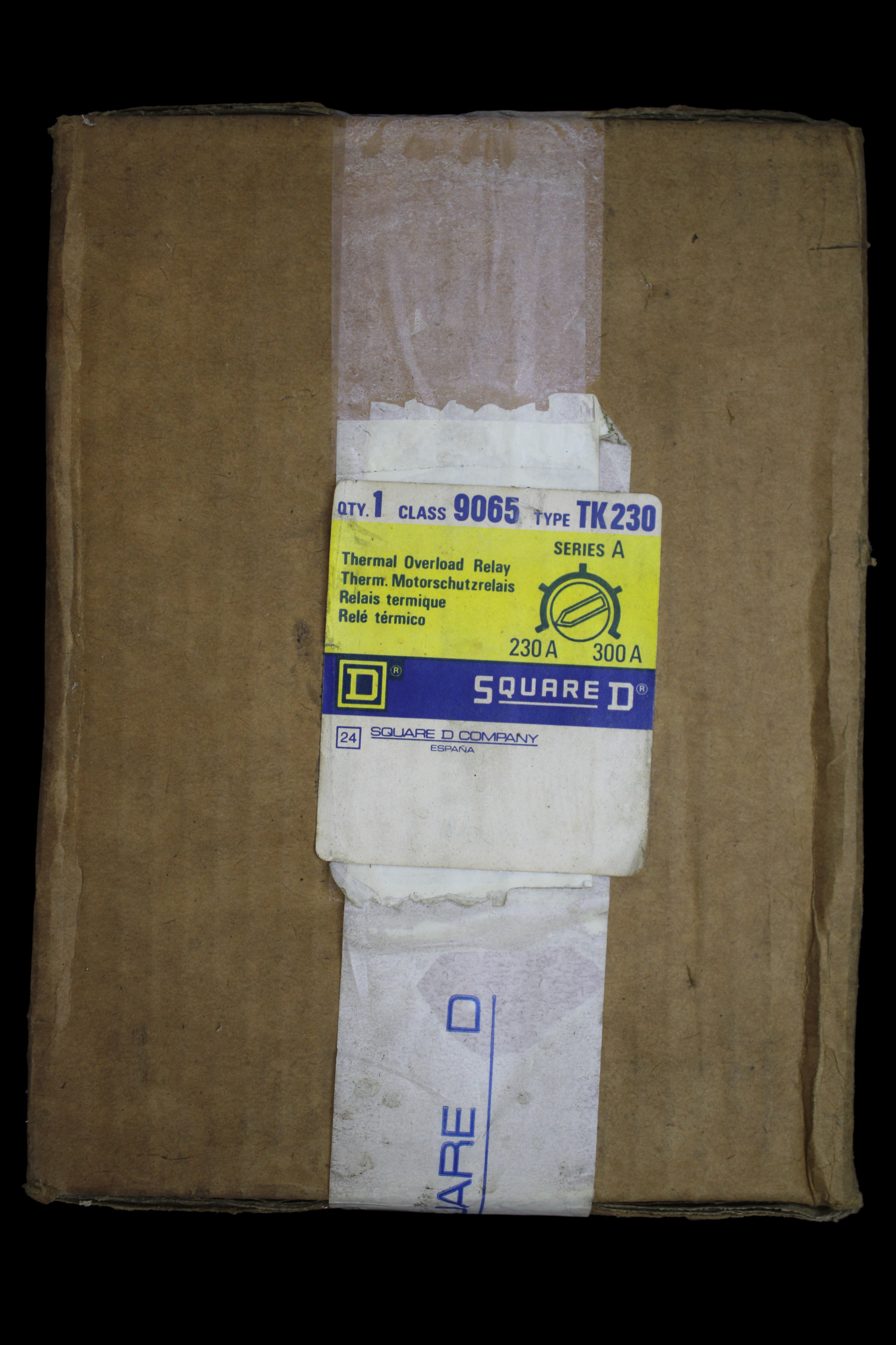 SQUARE D 230 - 300 AMP TRIPLE POLE THERMAL OVERLOAD RELAY 9065 TK230
