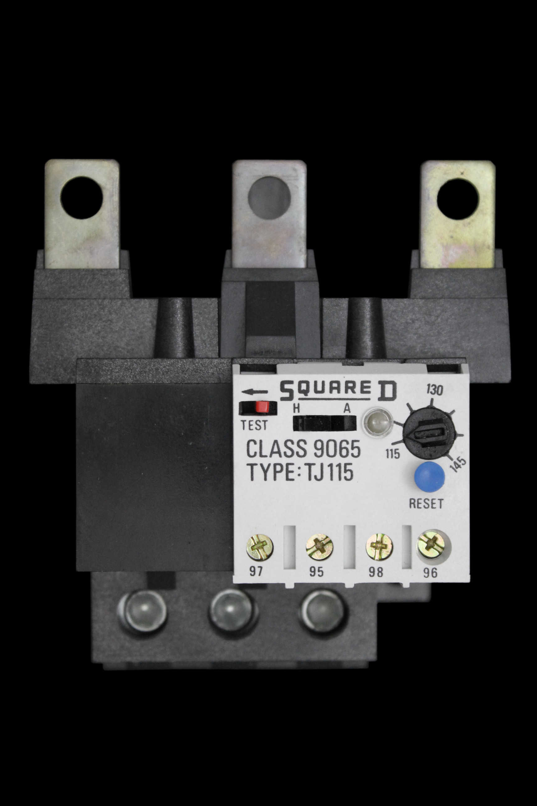 SQUARE D 115 - 145 AMP TRIPLE POLE THERMAL OVERLOAD RELAY 9065 TJ115