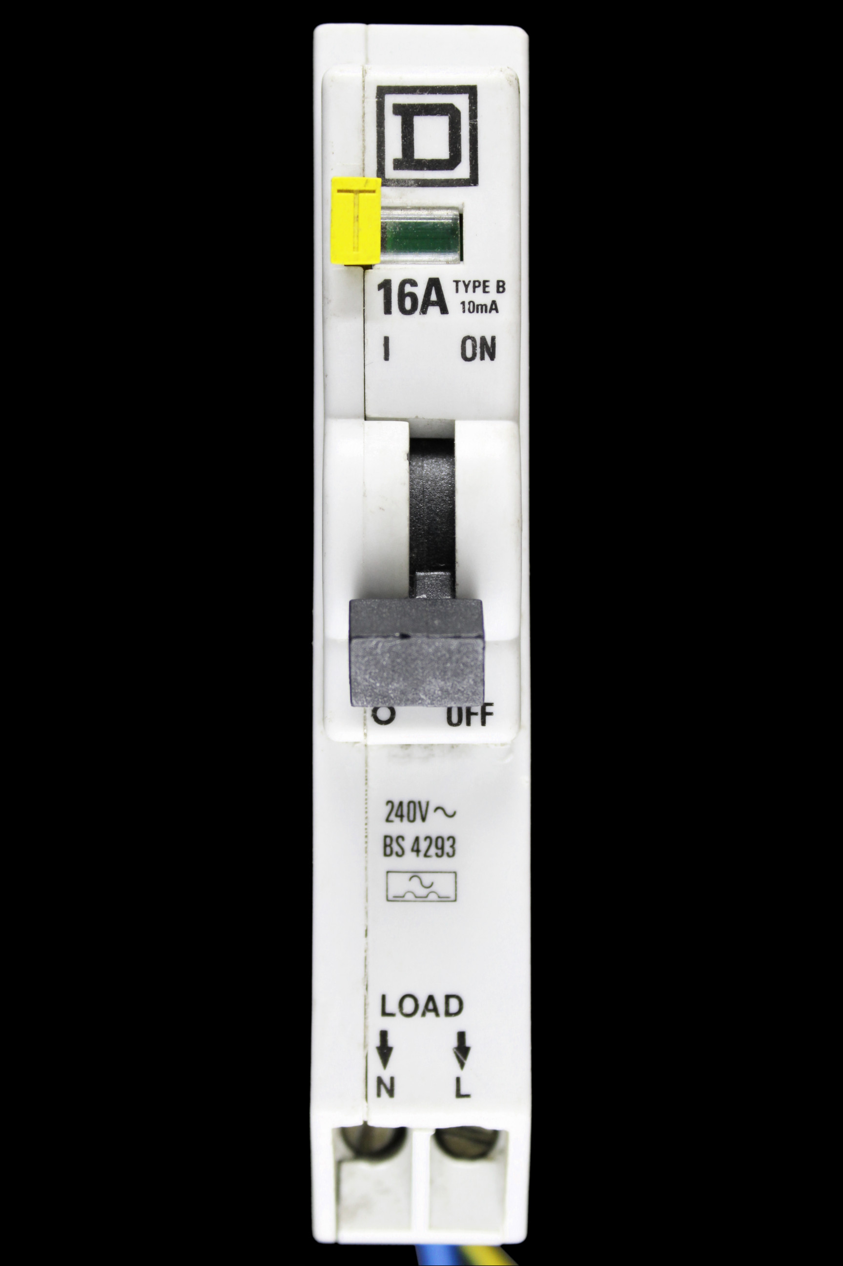 SQUARE D 16 AMP CURVE B 10kA 10mA RCBO TYPE A QOE