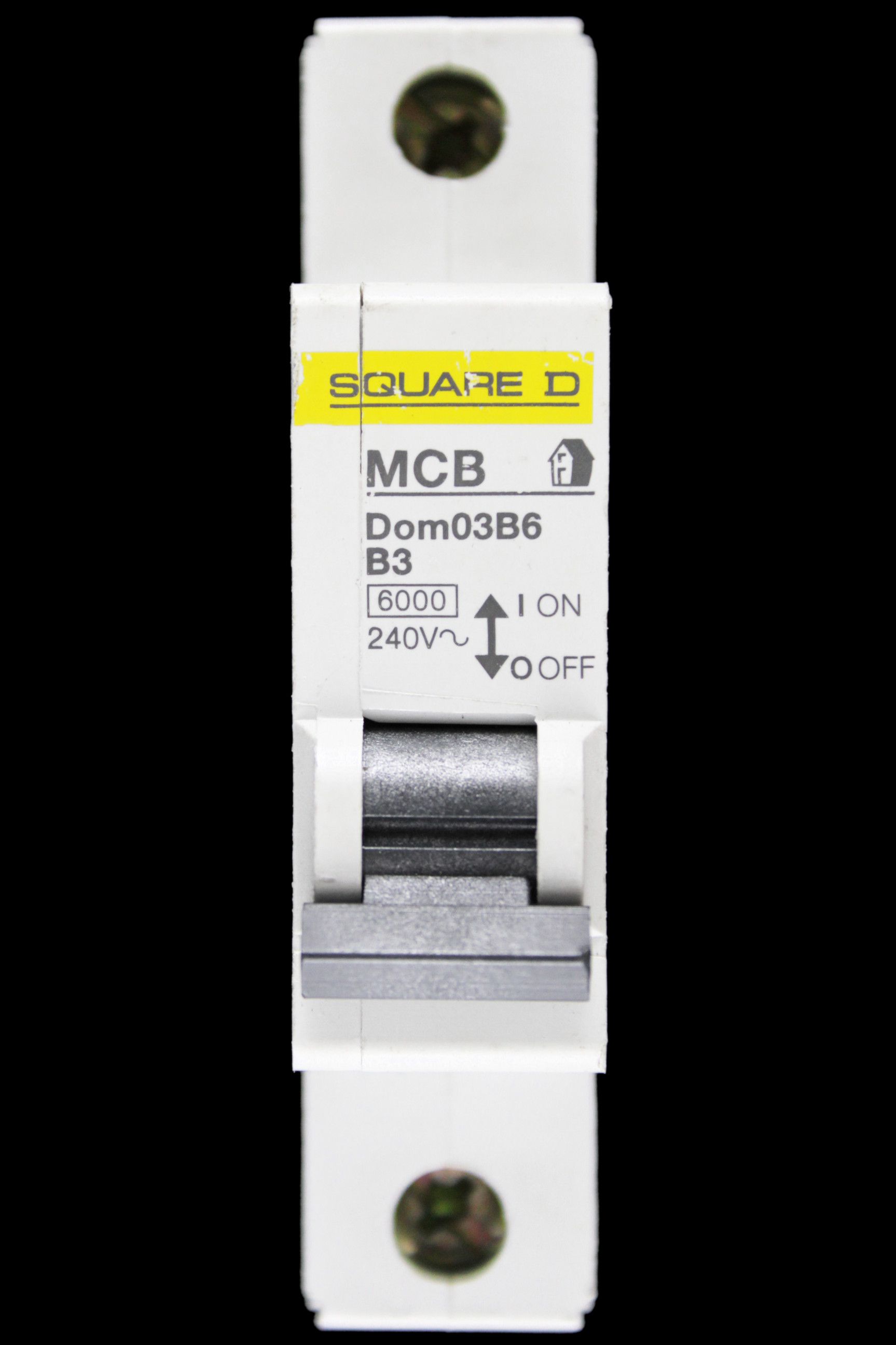 SQUARE D 3 AMP CURVE B 6kA MCB CIRCUIT BREAKER DOMAE DOM03B6
