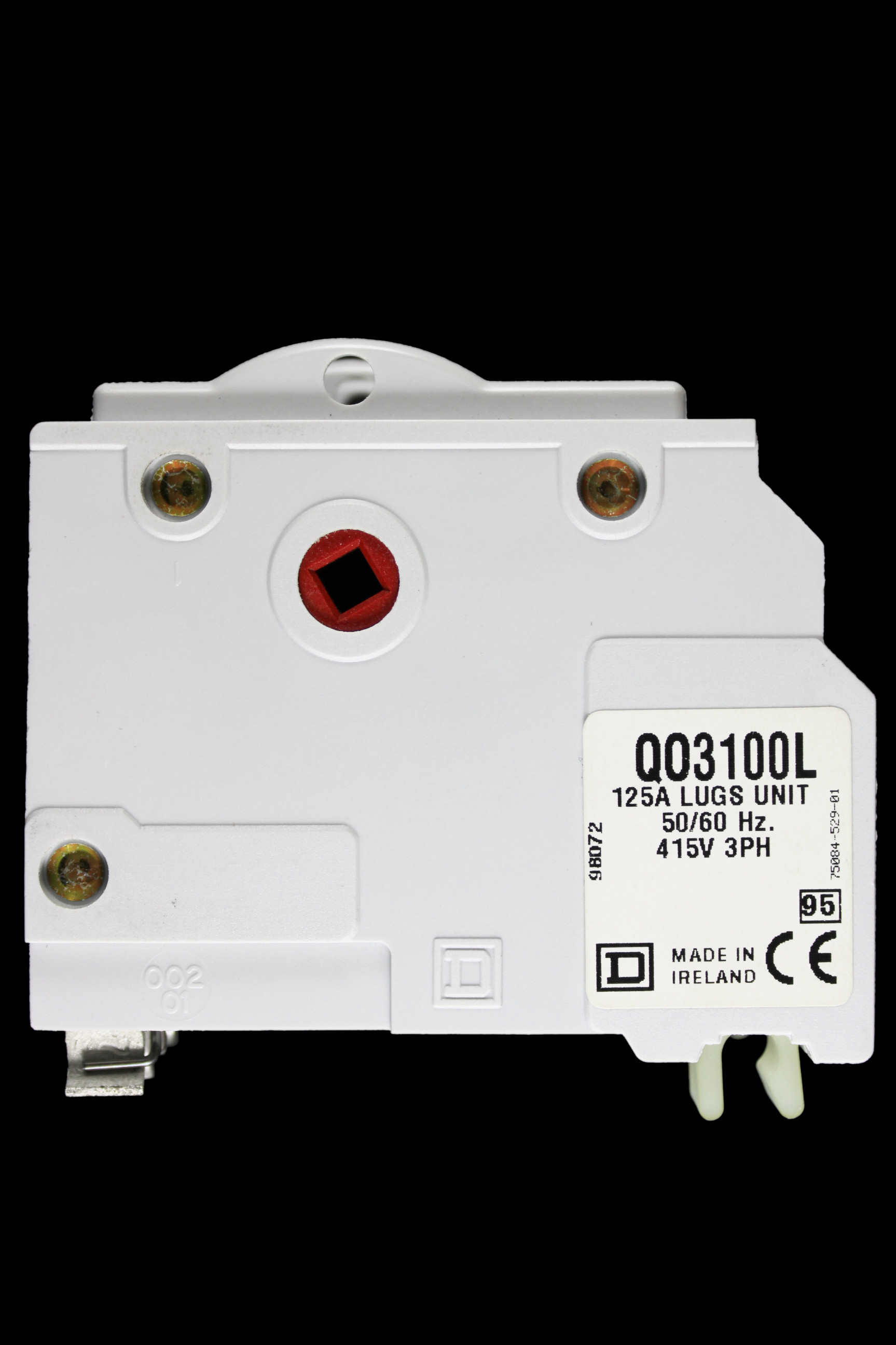 SQUARE D 125 AMP TRIPLE POLE LUGS UNIT QO QO3100L