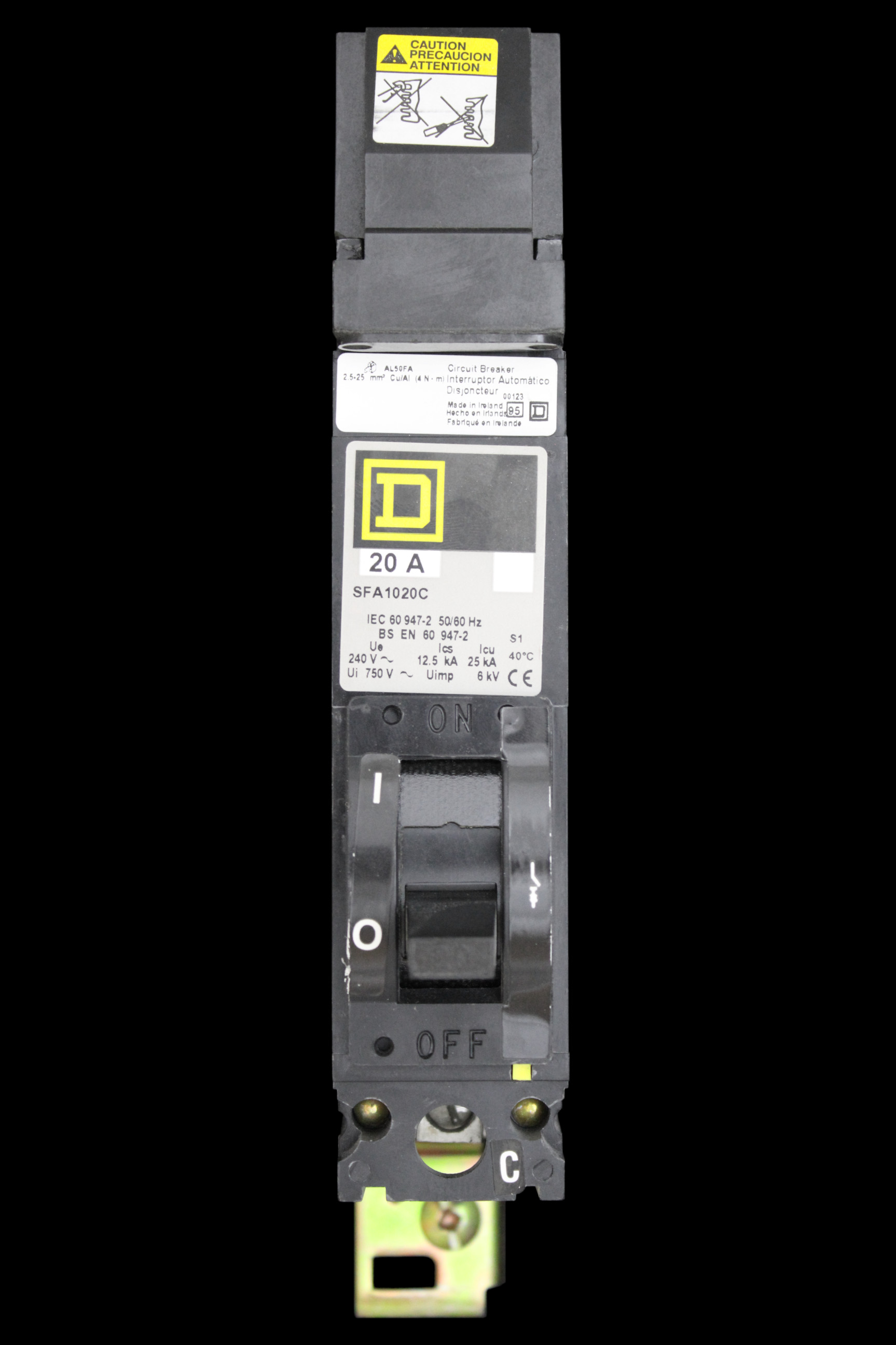 SQUARE D 20 MCCB 12.5kA SFA1020C