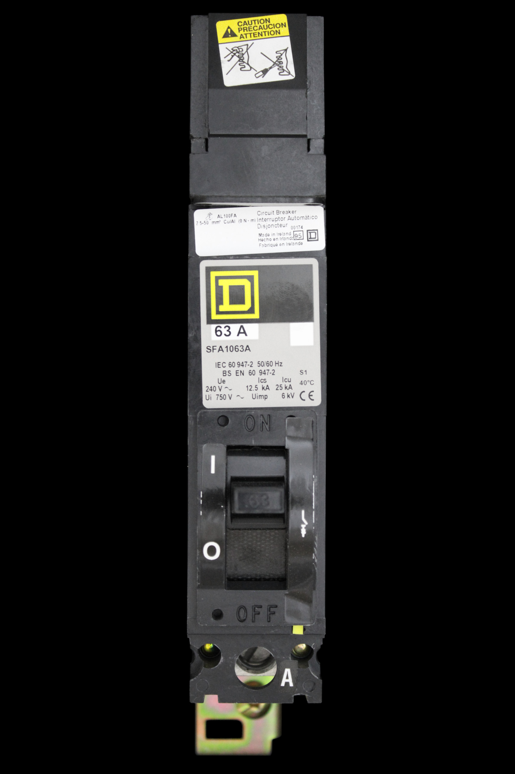 SQUARE D 63 MCCB 25kA SFA 1063A