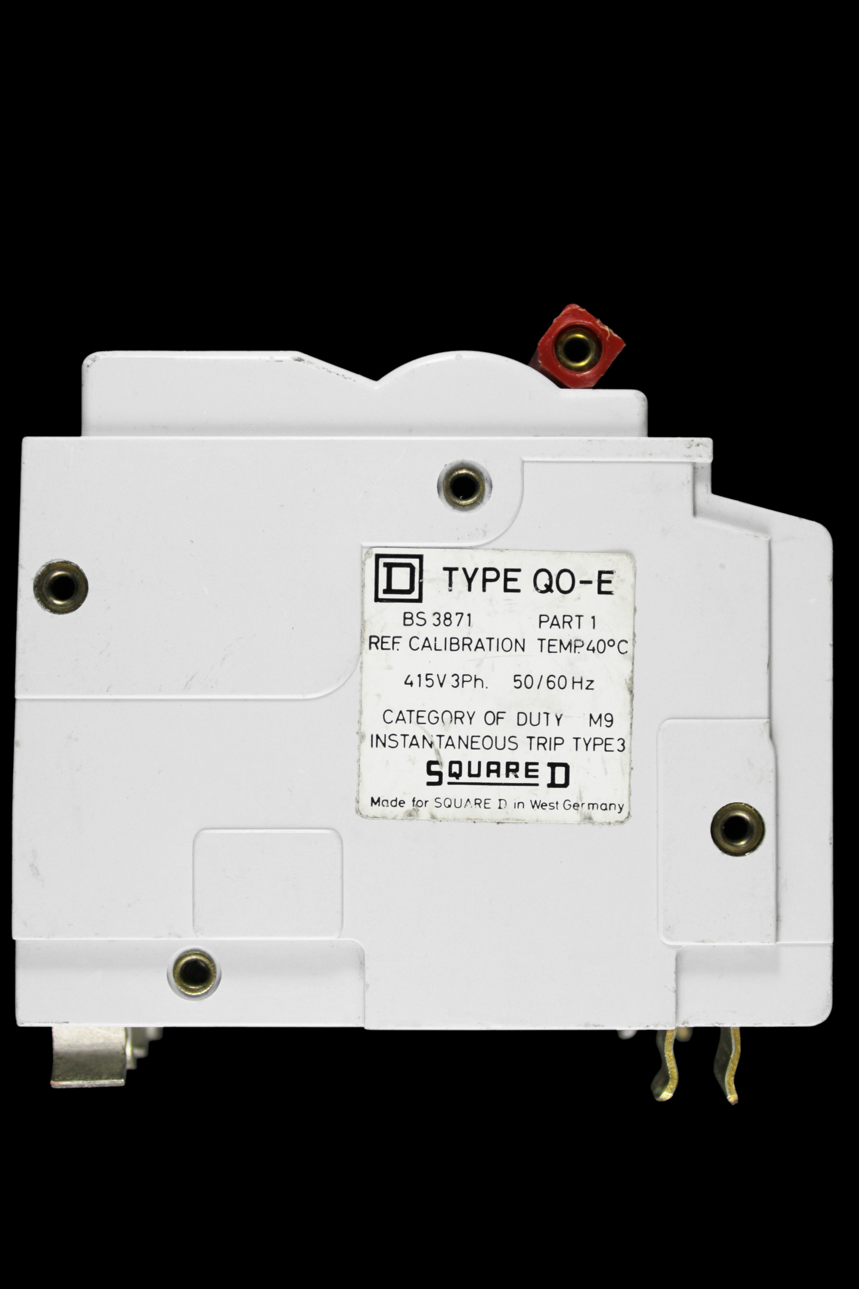 SQUARE D 10 AMP TYPE 3 M9 TRIPLE POLE MCB CIRCUIT BREAKER QOE QO-E RED
