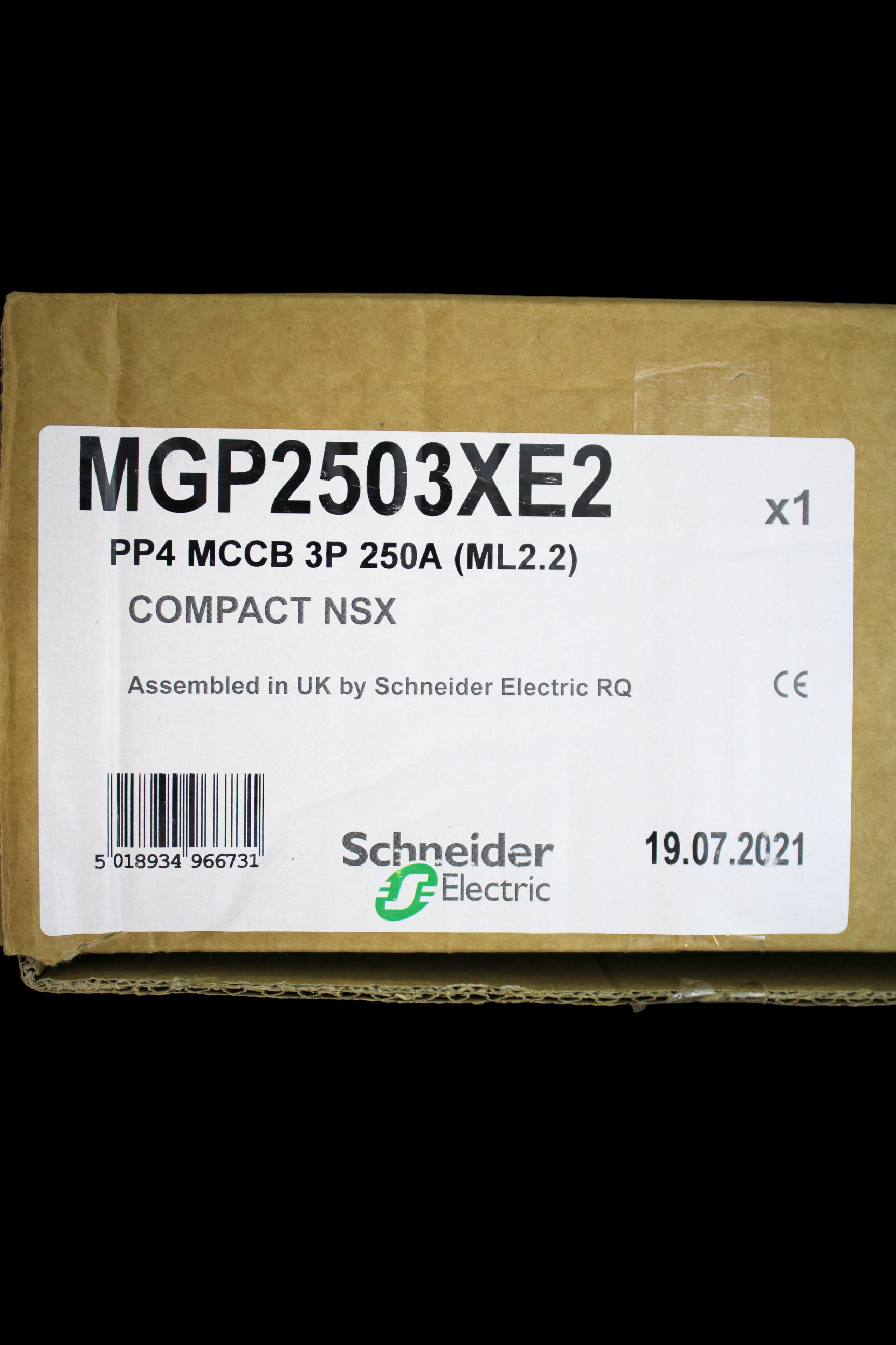 SCHNEIDER 250 AMP 36kA TRIPLE POLE MCCB MGP2503XE2 NSX250F ML2.2