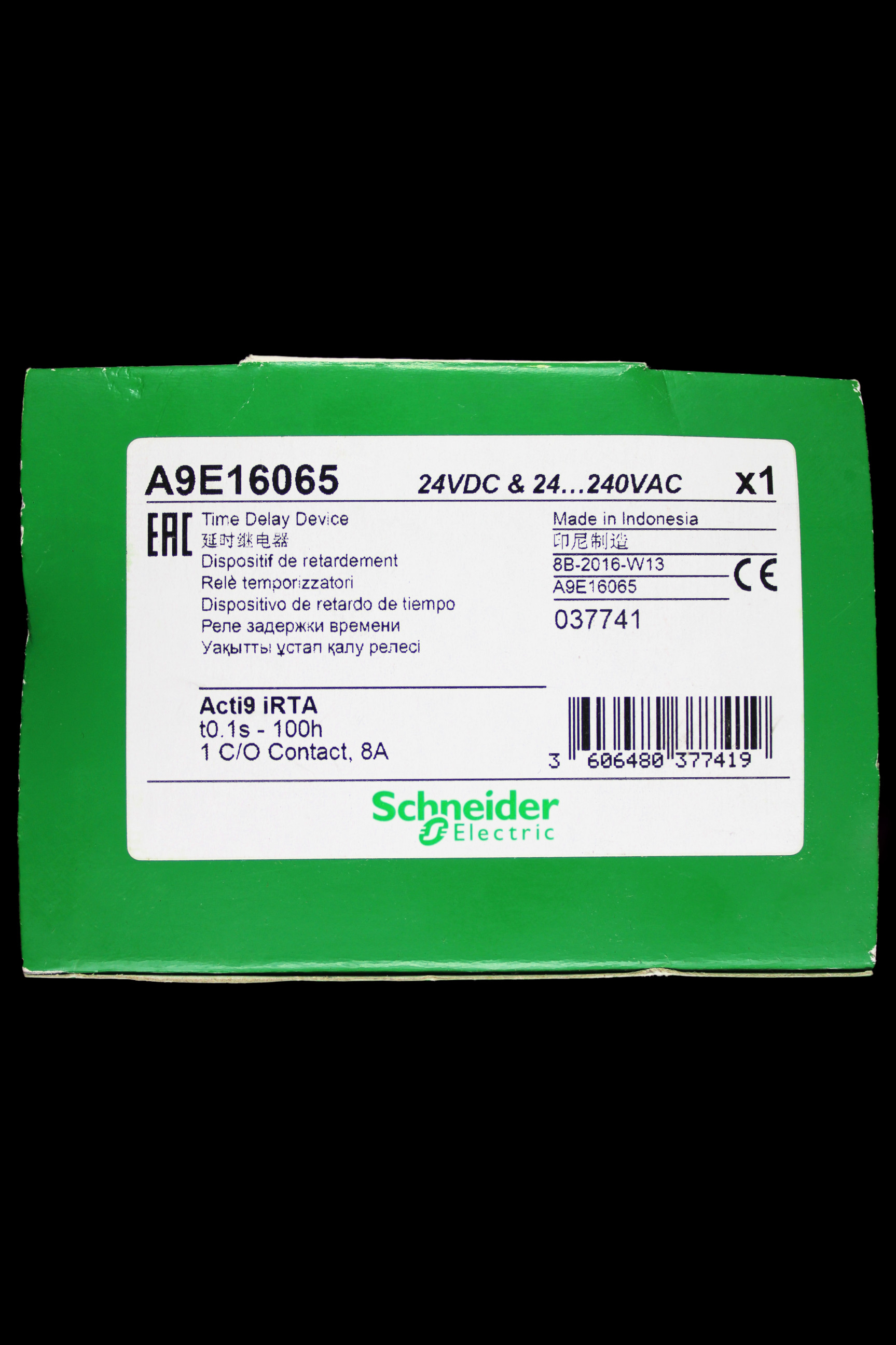 SCHNEIDER 8 AMP 0.1s - 100h TIME DELAY DEVICE A9E16065