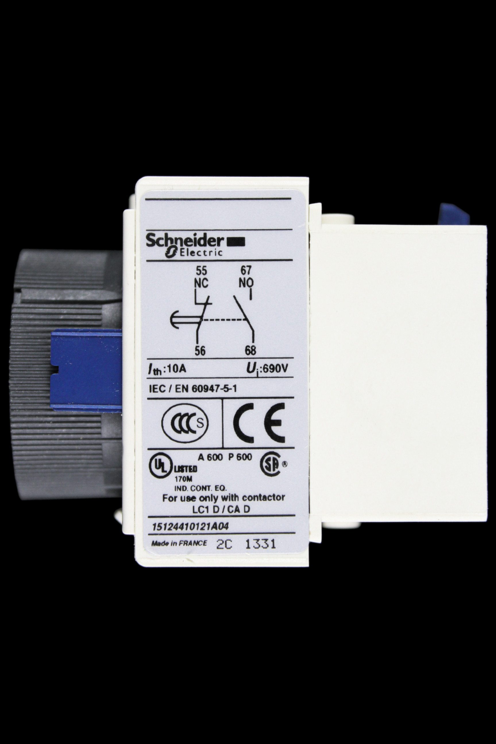 SCHNEIDER 1 NO 1 NC TIME DELAY AUXILIARY CONTACT BLOCK LADT2