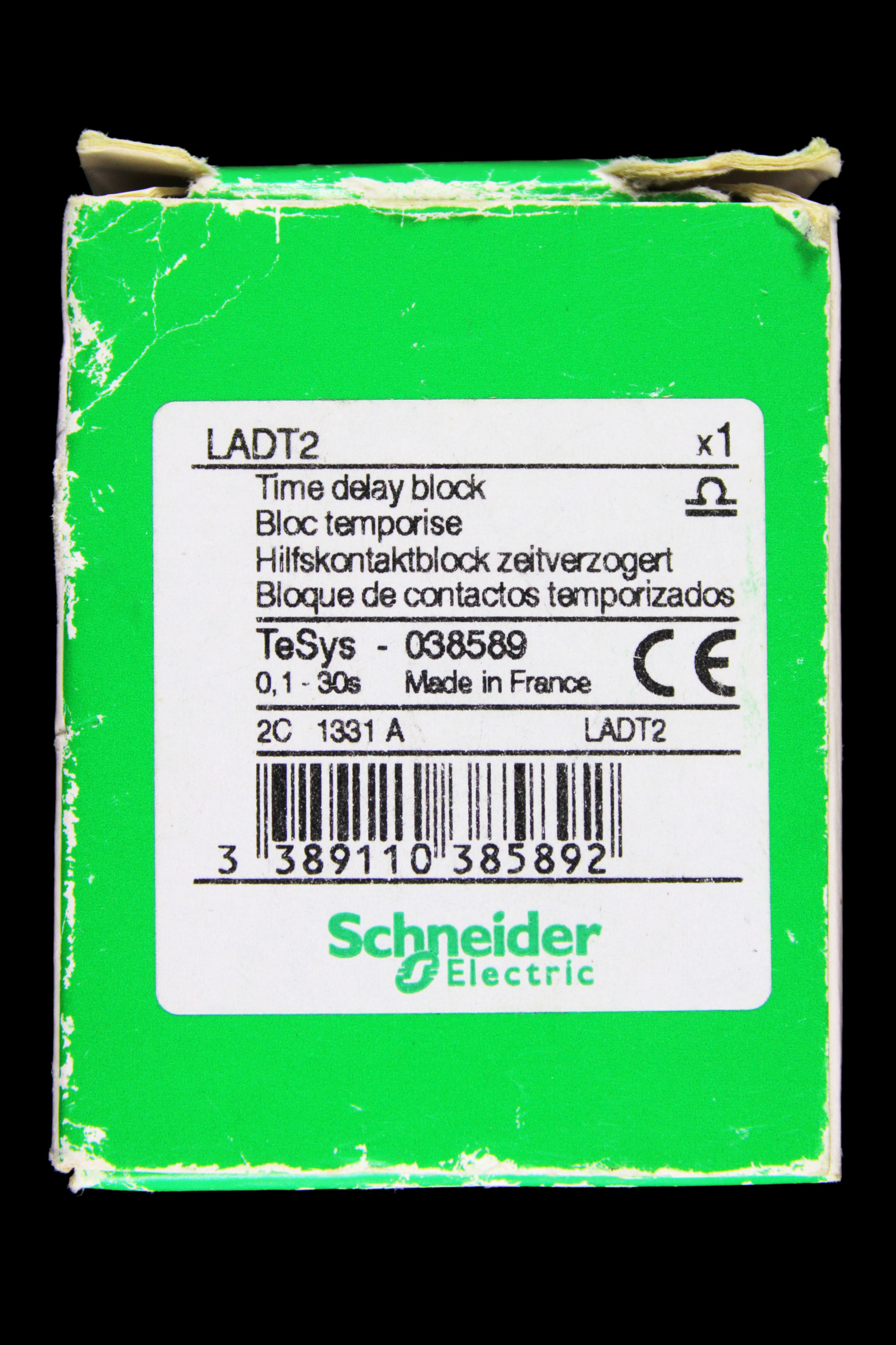 SCHNEIDER 1 NO 1 NC TIME DELAY AUXILIARY CONTACT BLOCK LADT2