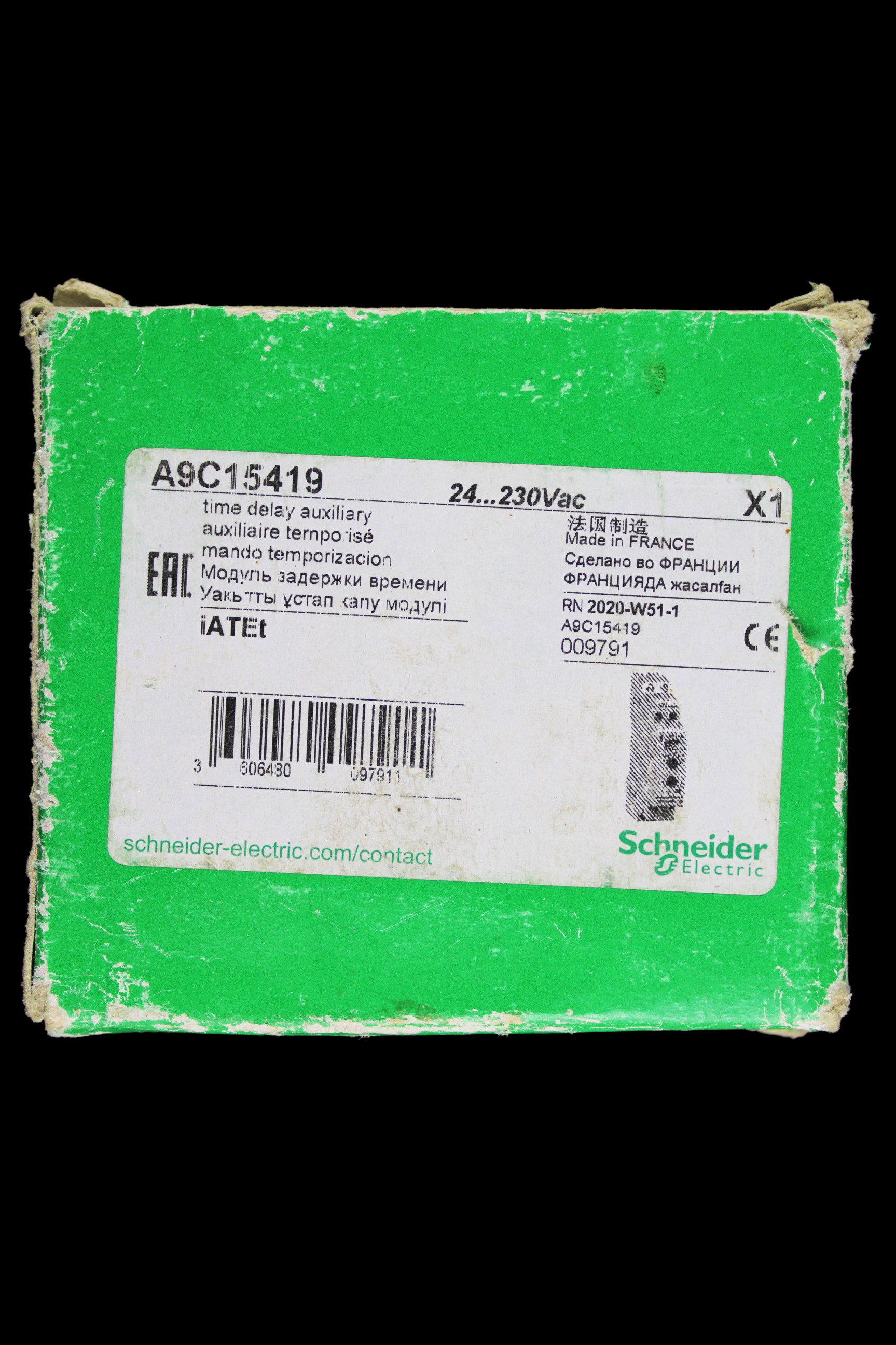 SCHNEIDER TIME DELAY AUXILIARY 24-230V A9C15419