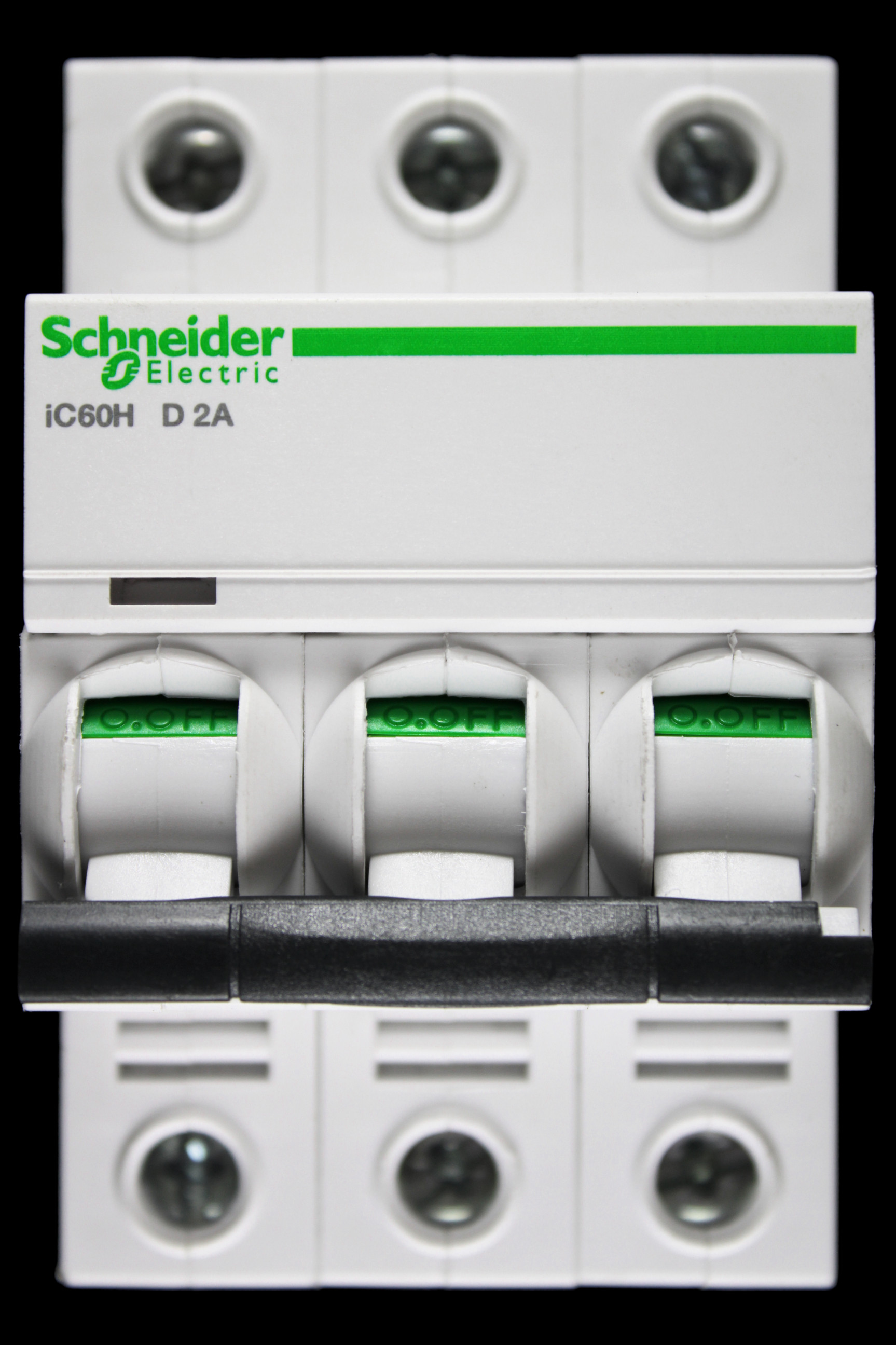 SCHNEIDER 2 AMP CURVE D 10kA TRIPLE POLE MCB CIRCUIT BREAKER iC60H A9F85302