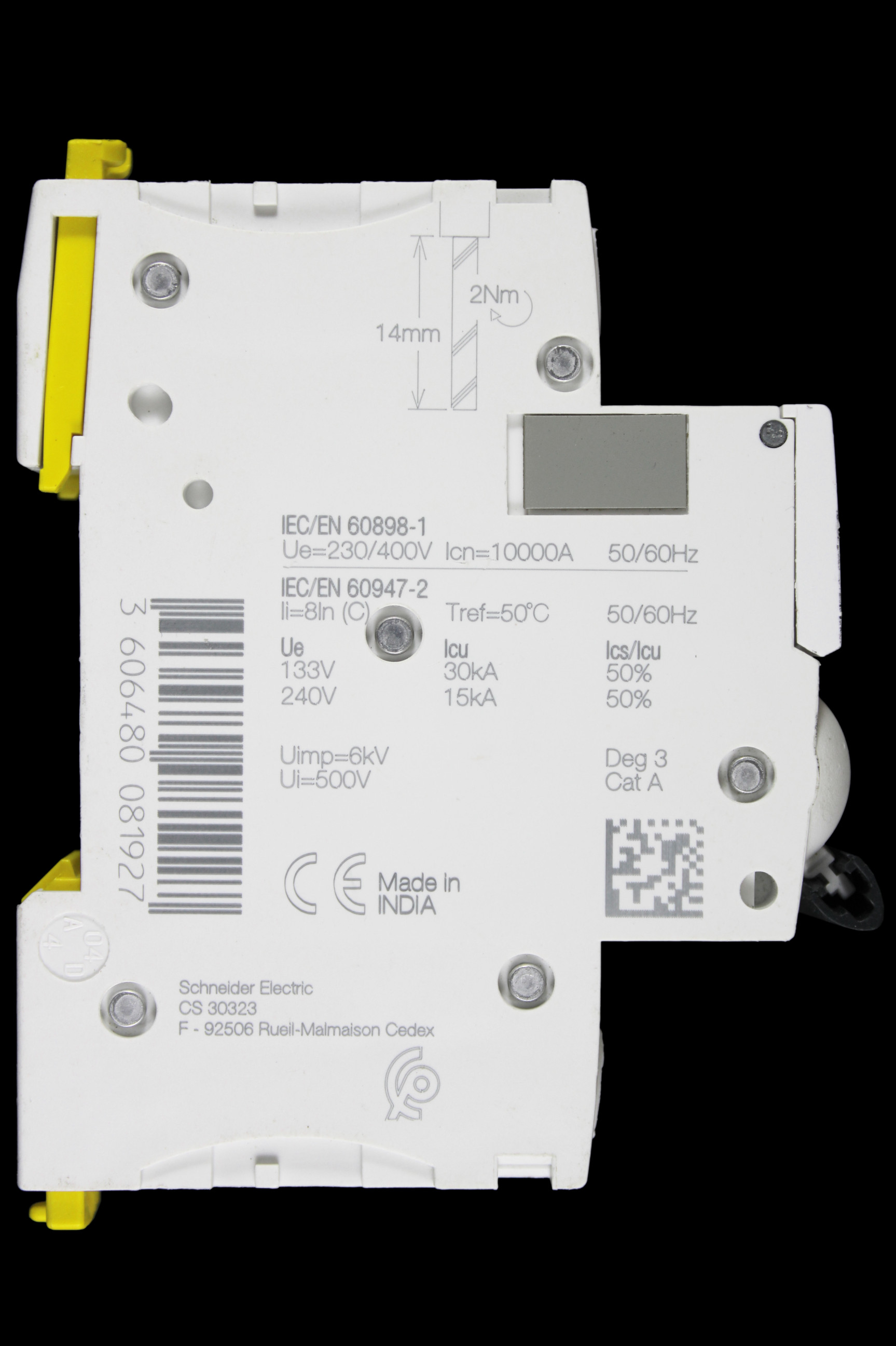 SCHNEIDER 16 AMP CURVE C 10kA MCB CIRCUIT BREAKER A9F84116 IC60H