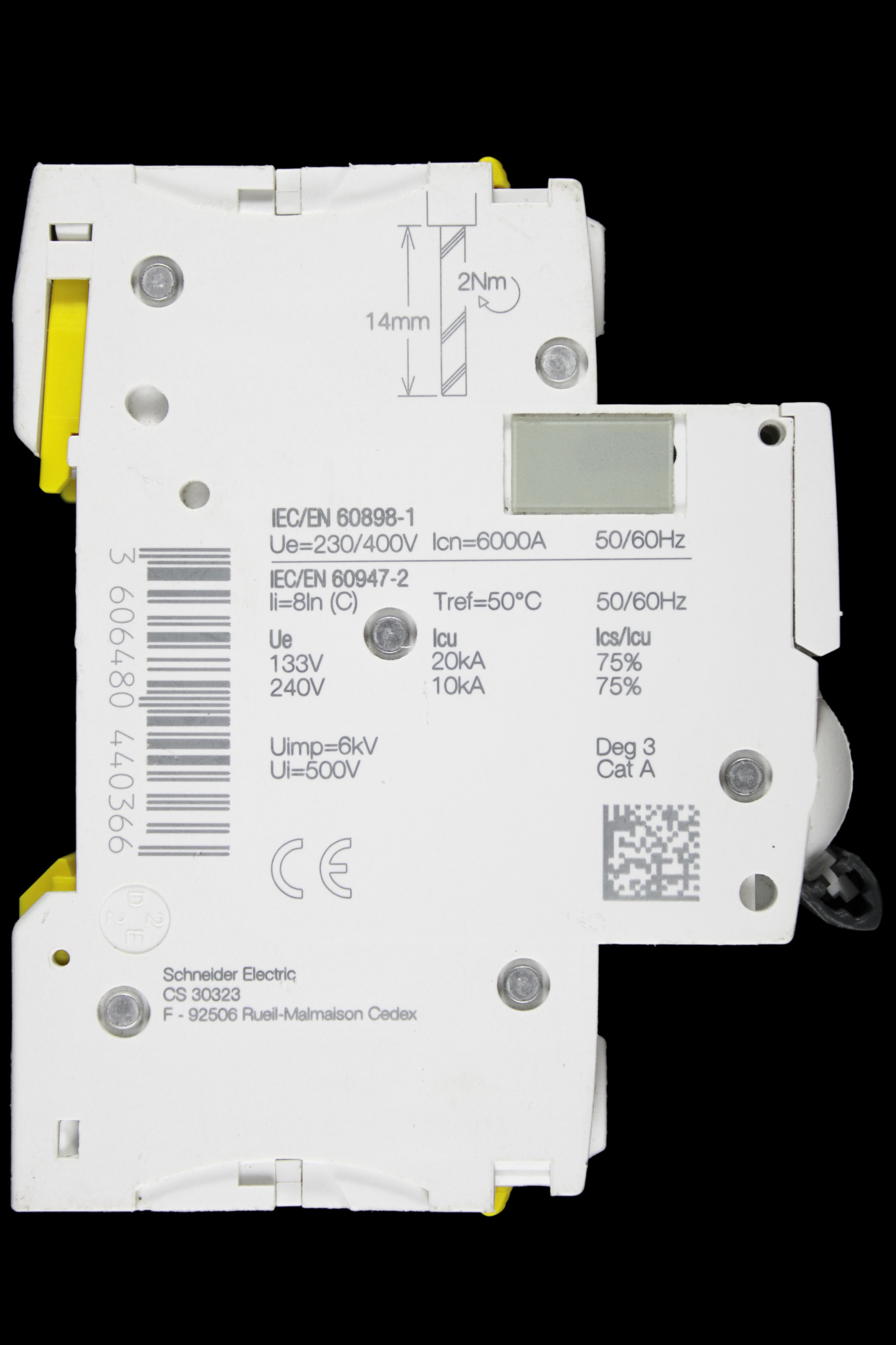 SCHNEIDER 16 AMP CURVE C 6kA MCB CIRCUIT BREAKER iC60N A9F04116