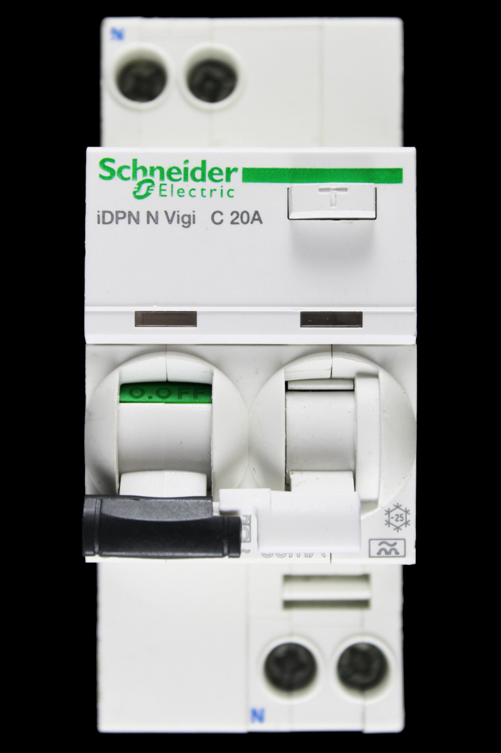 SCHNEIDER 20 AMP CURVE C 6kA 30mA RCBO TYPE A ACTI9 IDPN N VIGI A9D32620
