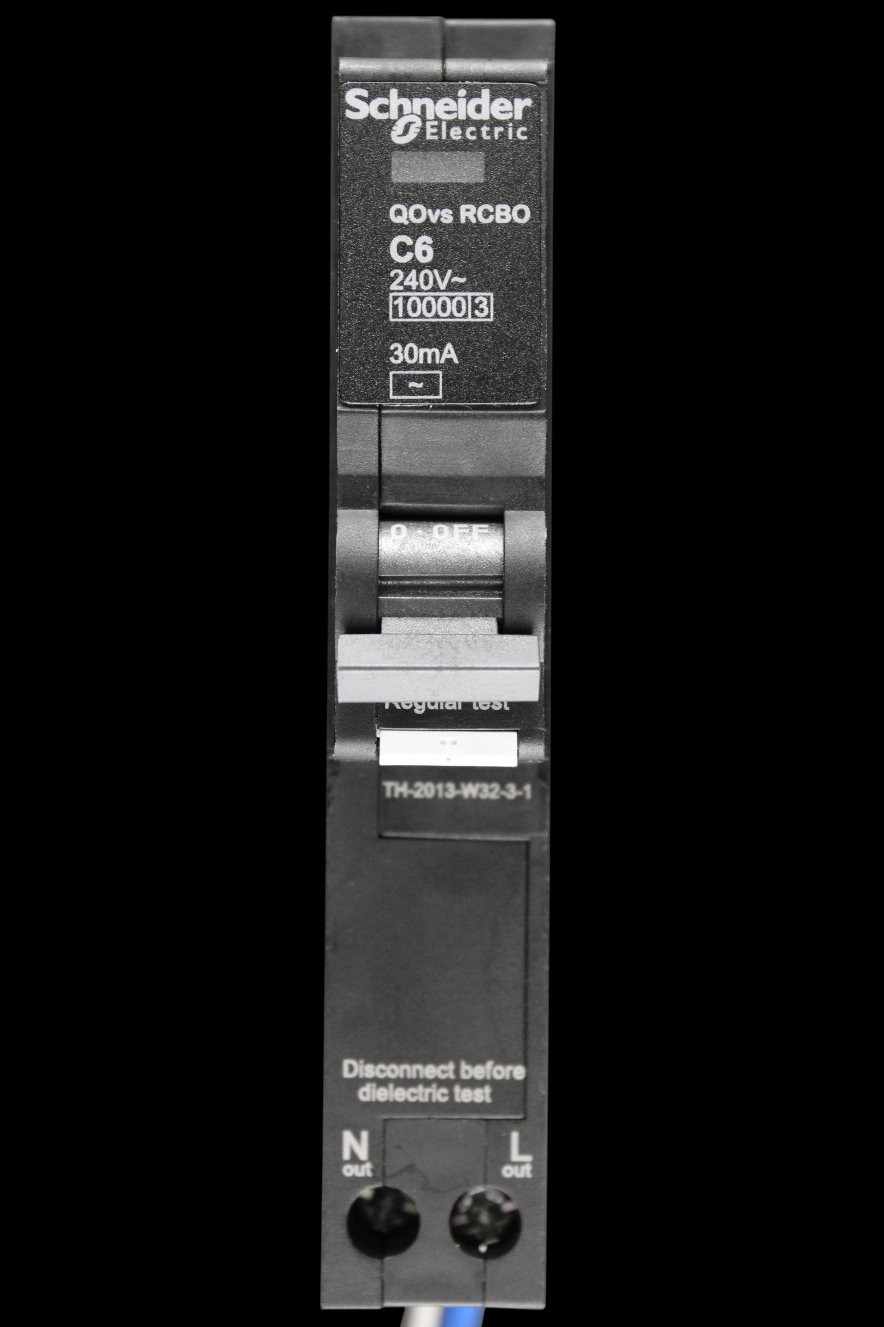 SCHNEIDER 6 AMP CURVE C 10kA 30mA RCBO TYPE AC QOVS QO106C10RCBO30F