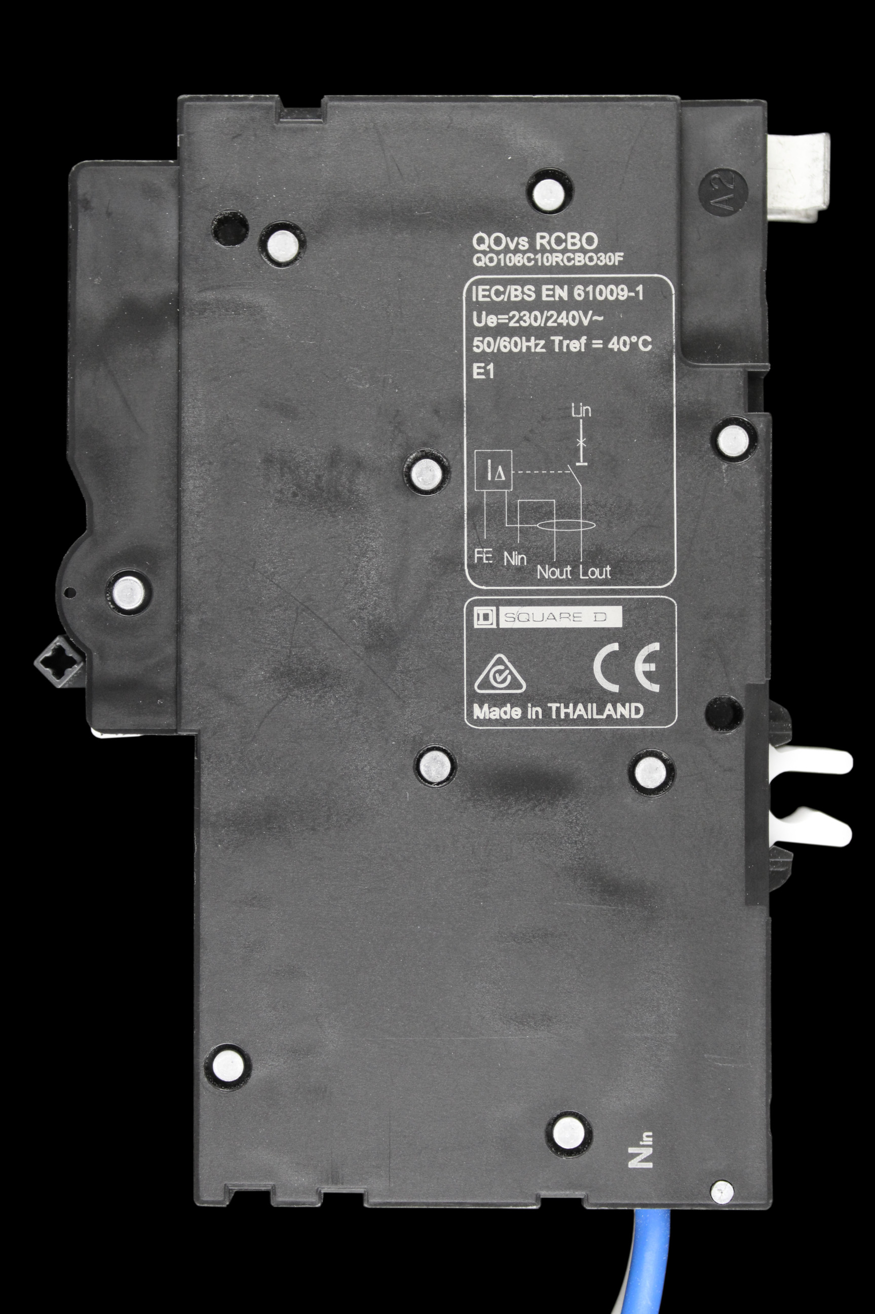 SCHNEIDER 6 AMP CURVE C 10kA 30mA RCBO TYPE AC QOVS QO106C10RCBO30F