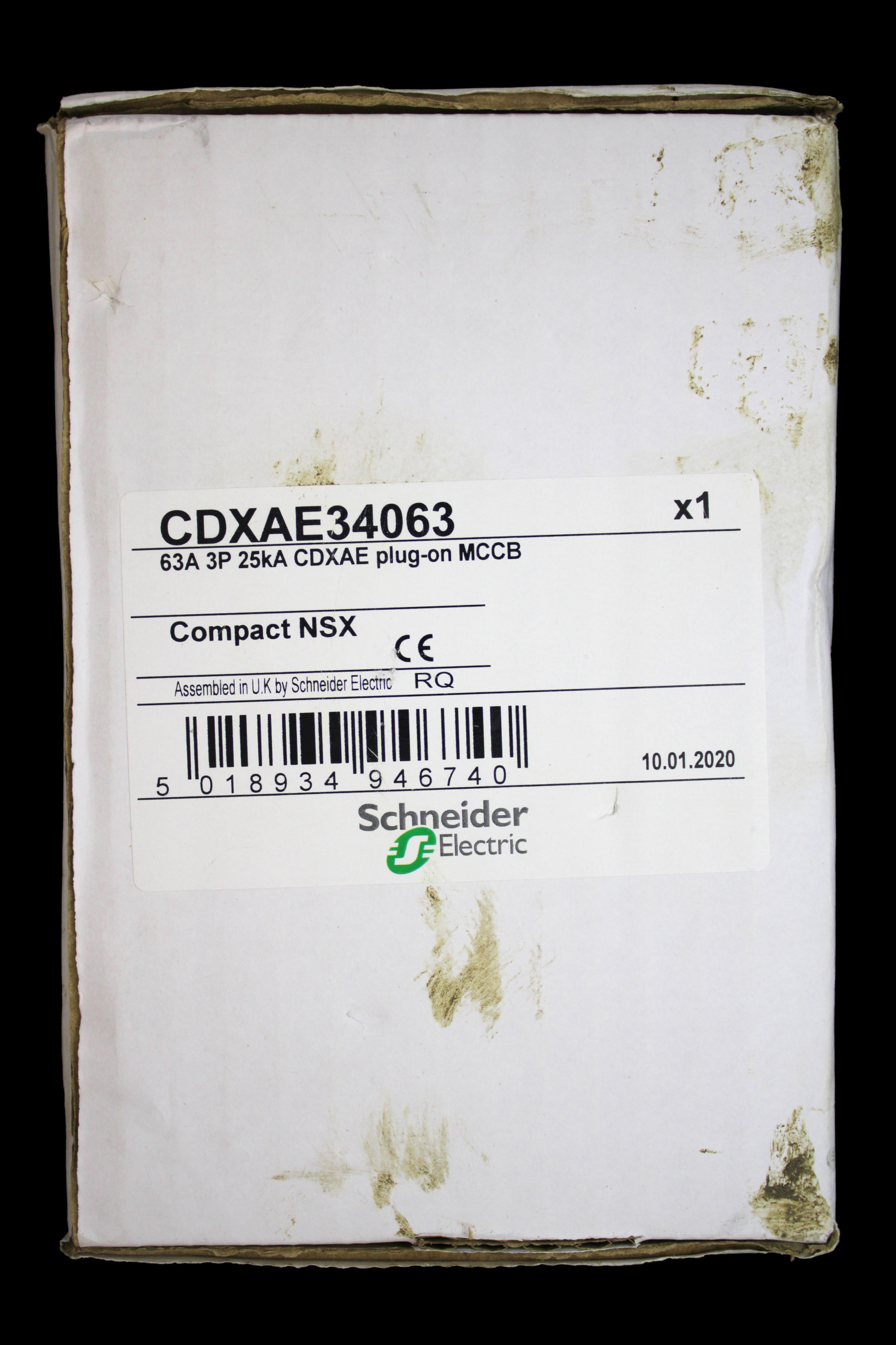 SCHNEIDER 63 AMP 25kA TRIPLE POLE MCCB CDXAE34063 NSX100B TM63D