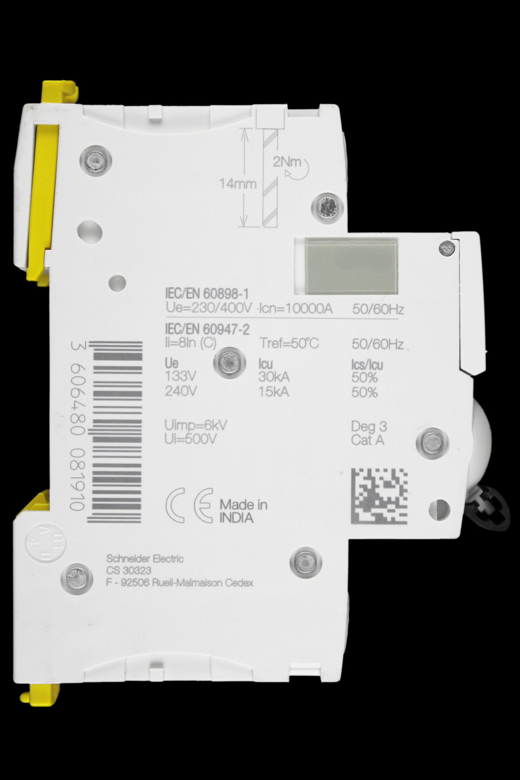 SCHNEIDER 10 AMP CURVE C 10kA MCB CIRCUIT BREAKER A9F84110 IC60H