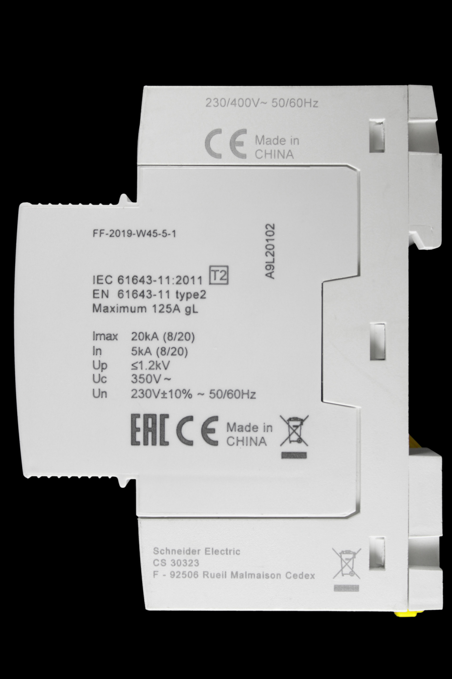 SCHNEIDER MODULAR SURGE ARRESTER TRIPLE POLE & NEUTRAL IPRD20 A9L20600