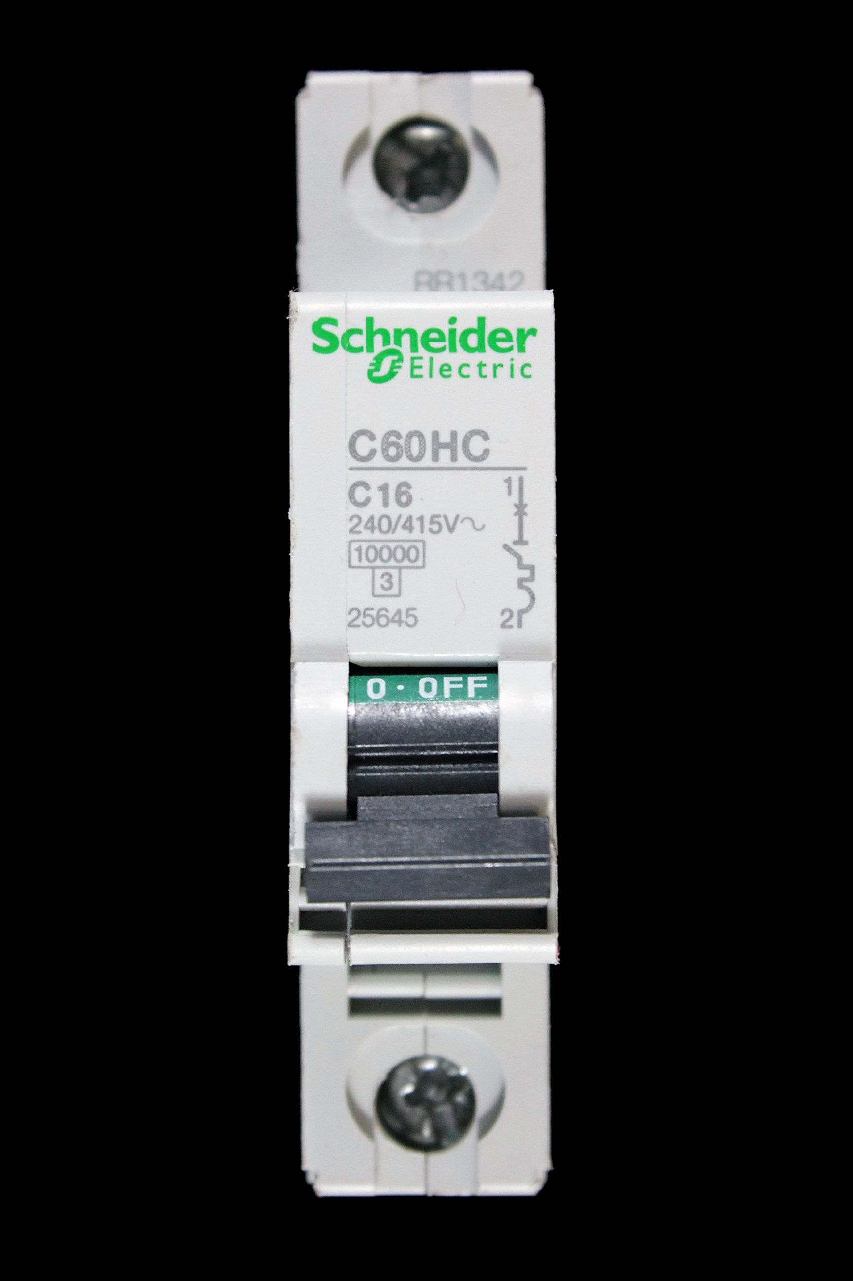 SCHNEIDER 16 AMP CURVE C 10kA MCB CIRCUIT BREAKER C60HC 25645