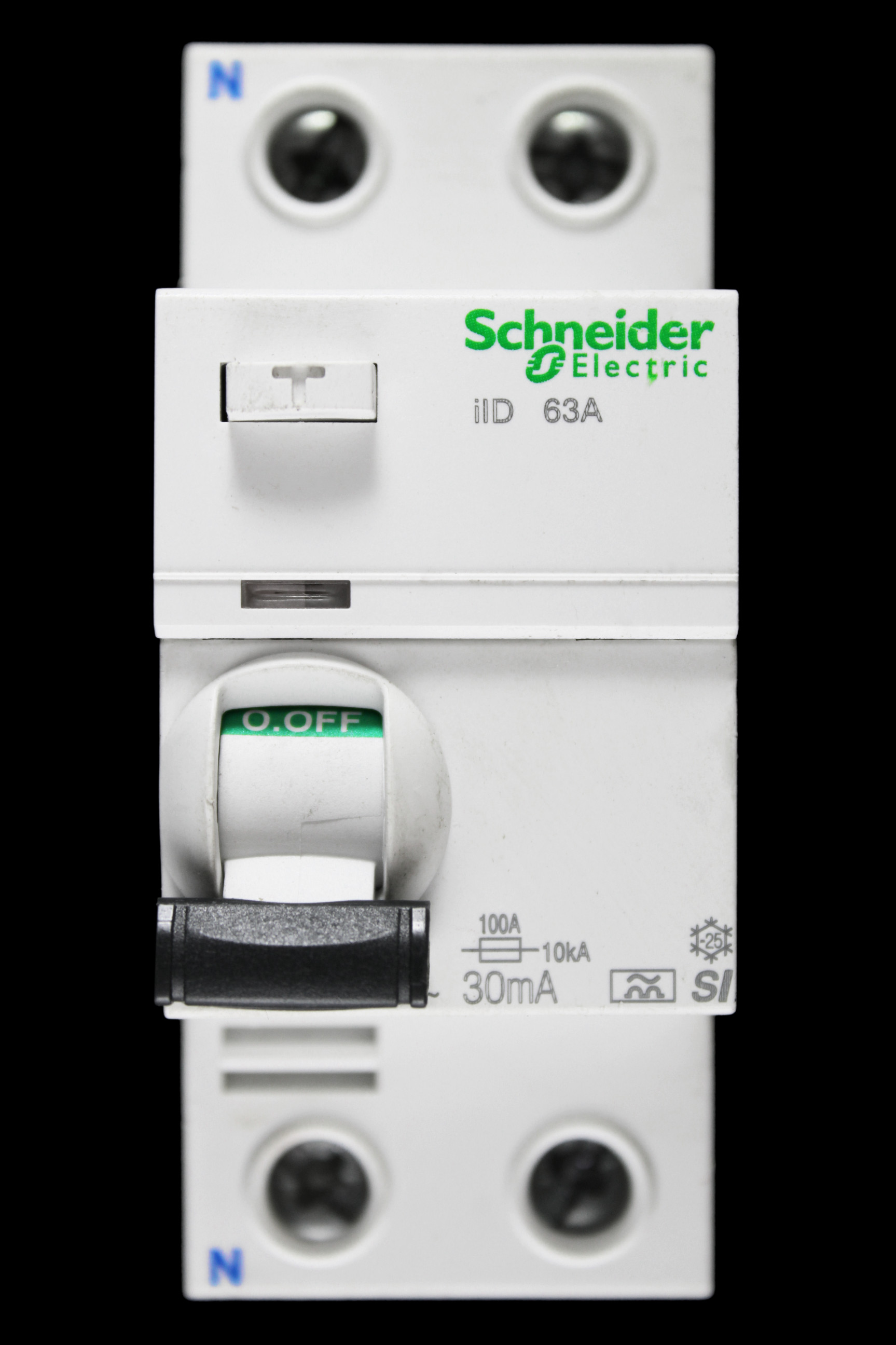 SCHNEIDER 63 AMP 30mA DOUBLE POLE RCCB RCD TYPE A-SI A9R61263 ILD ACTI9