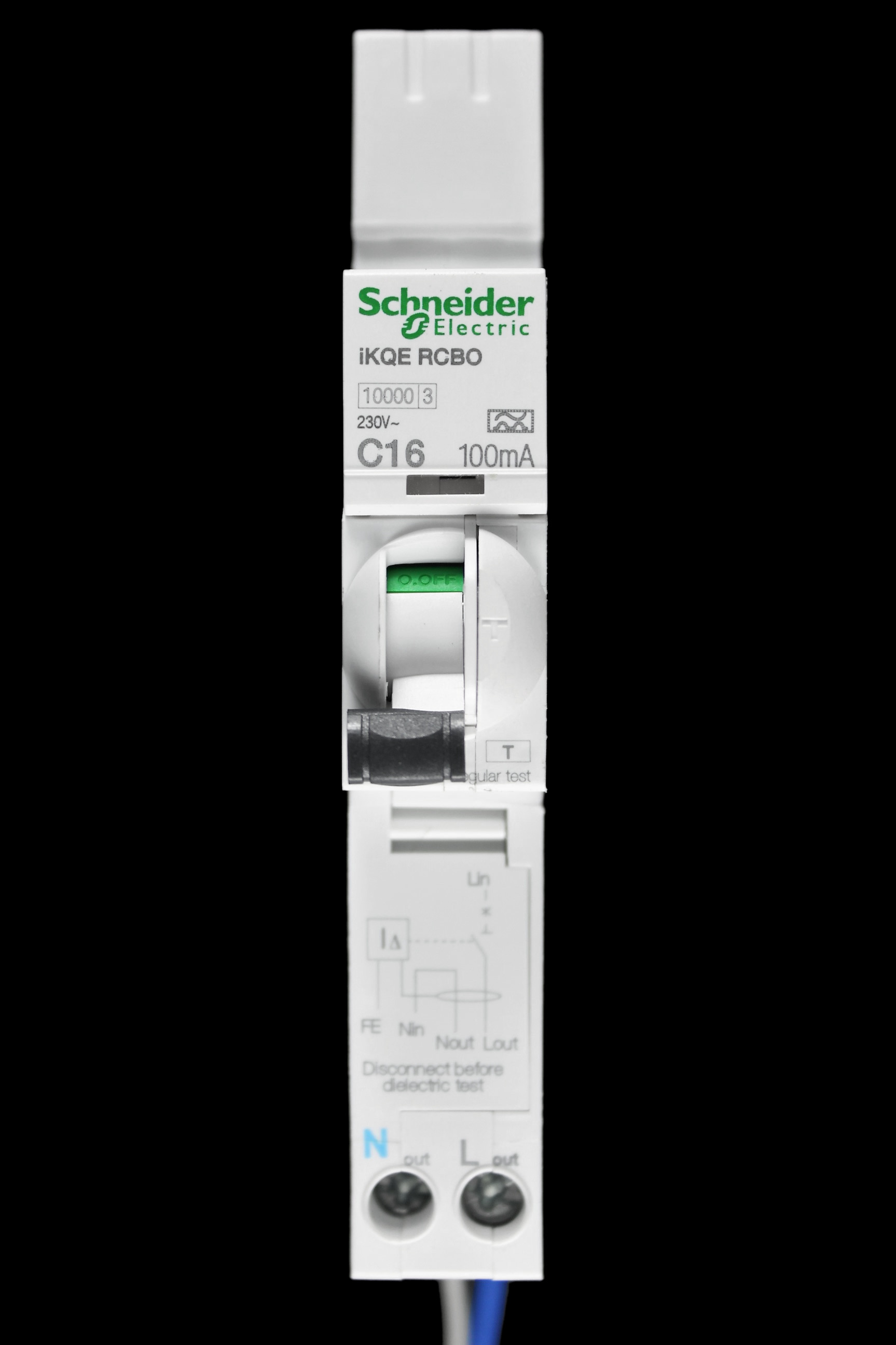 SCHNEIDER 16 AMP CURVE C 10kA 100mA RCBO TYPE A IKQE A9D18816 SEE116C10