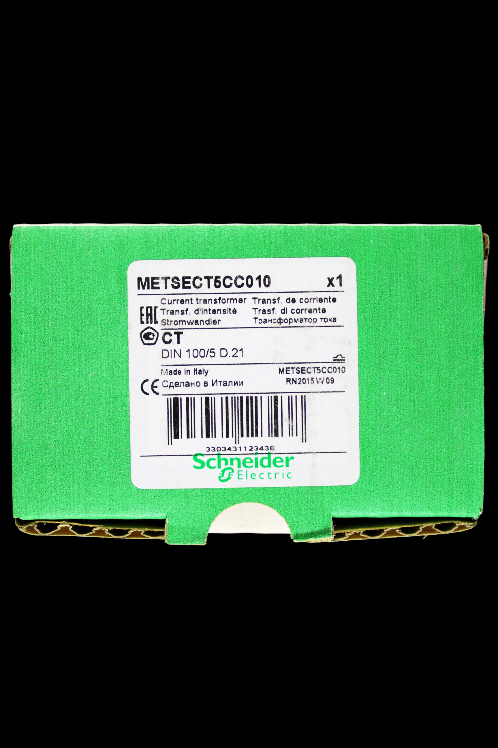 SCHNEIDER 100/5A CURRENT TRANSFORMER METSECT5CC010 D21