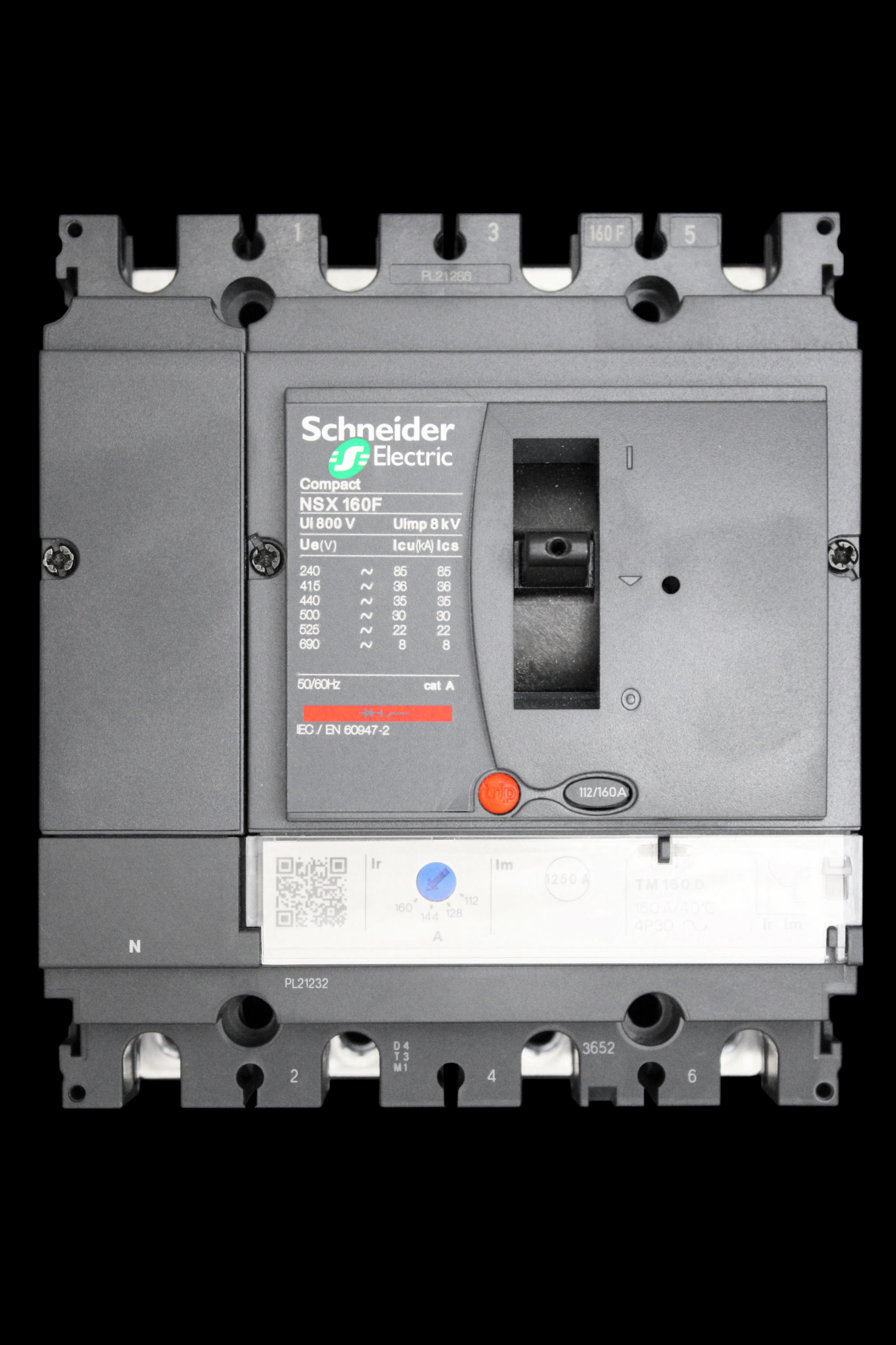 SCHNEIDER 160 AMP 36kA FOUR POLE MCCB NSX160F SEA9NCB1604SM