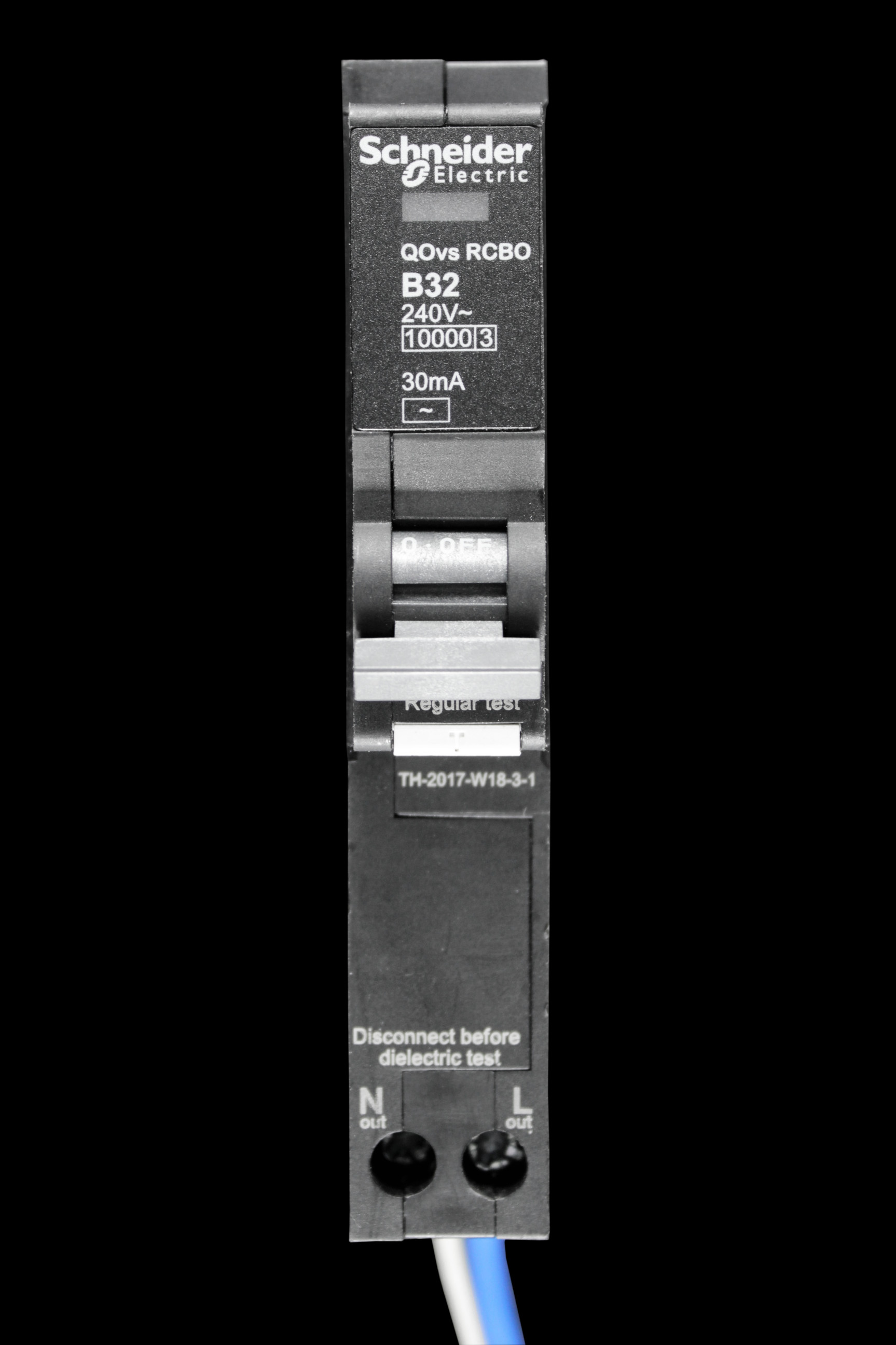 SCHNEIDER 32 AMP CURVE B 10kA 30mA RCBO TYPE AC QO132B10RCBO30F QOVS