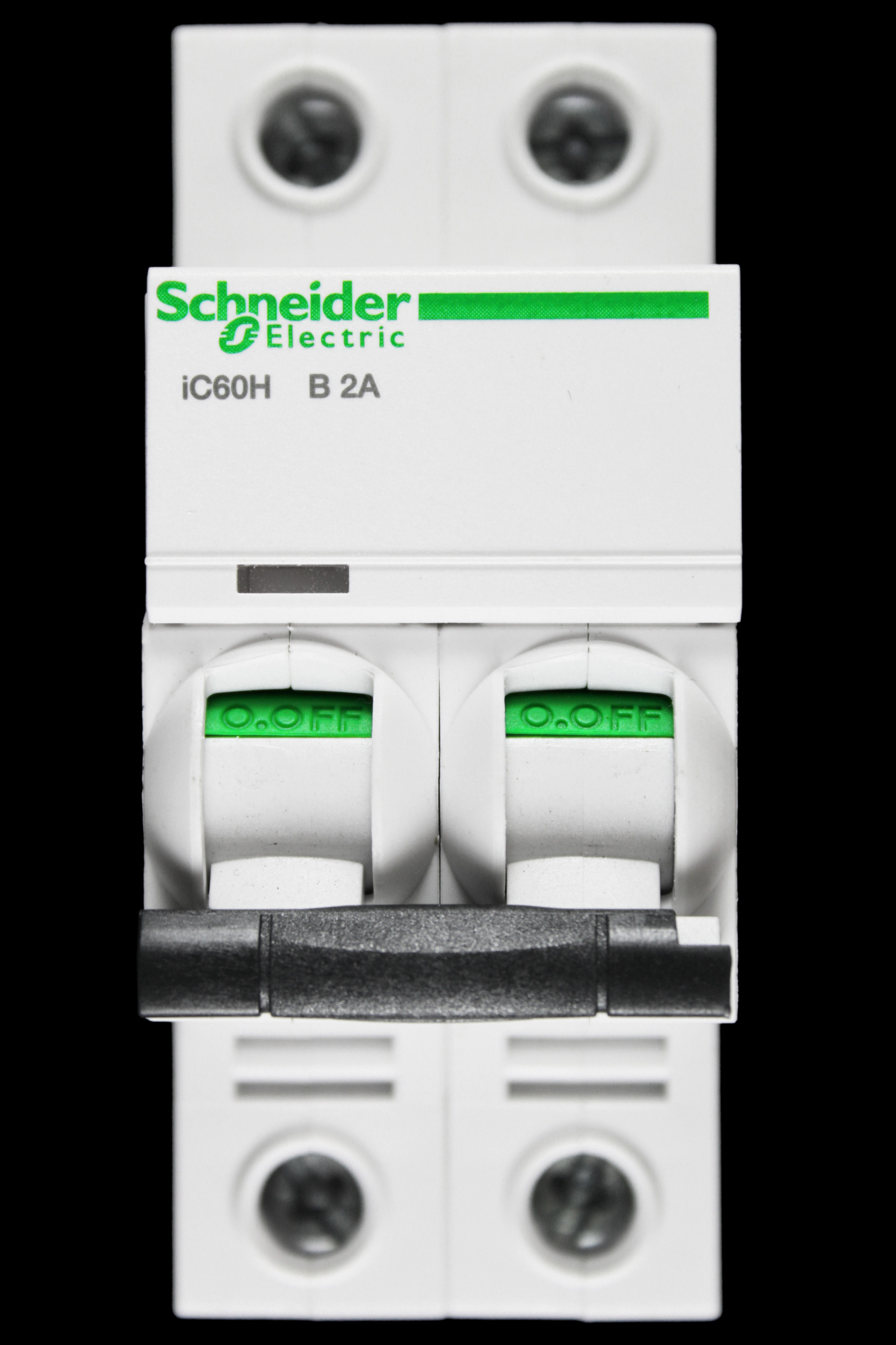 SCHNEIDER 2 AMP CURVE B 10kA DOUBLE POLE MCB CIRCUIT BREAKER A9F53202 IC60H