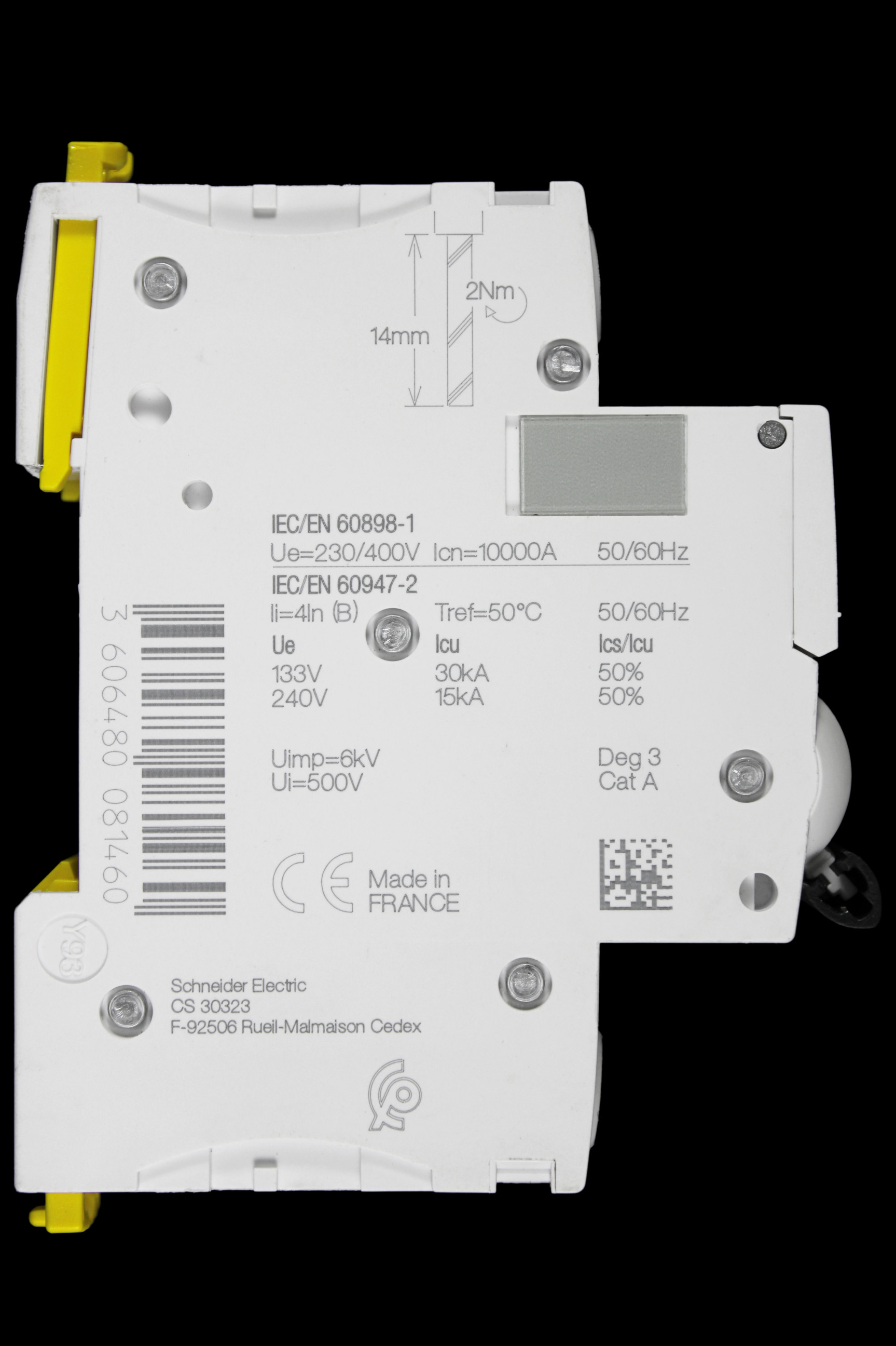 SCHNEIDER 20 AMP CURVE B 10kA MCB CIRCUIT BREAKER A9F83120 IC60H